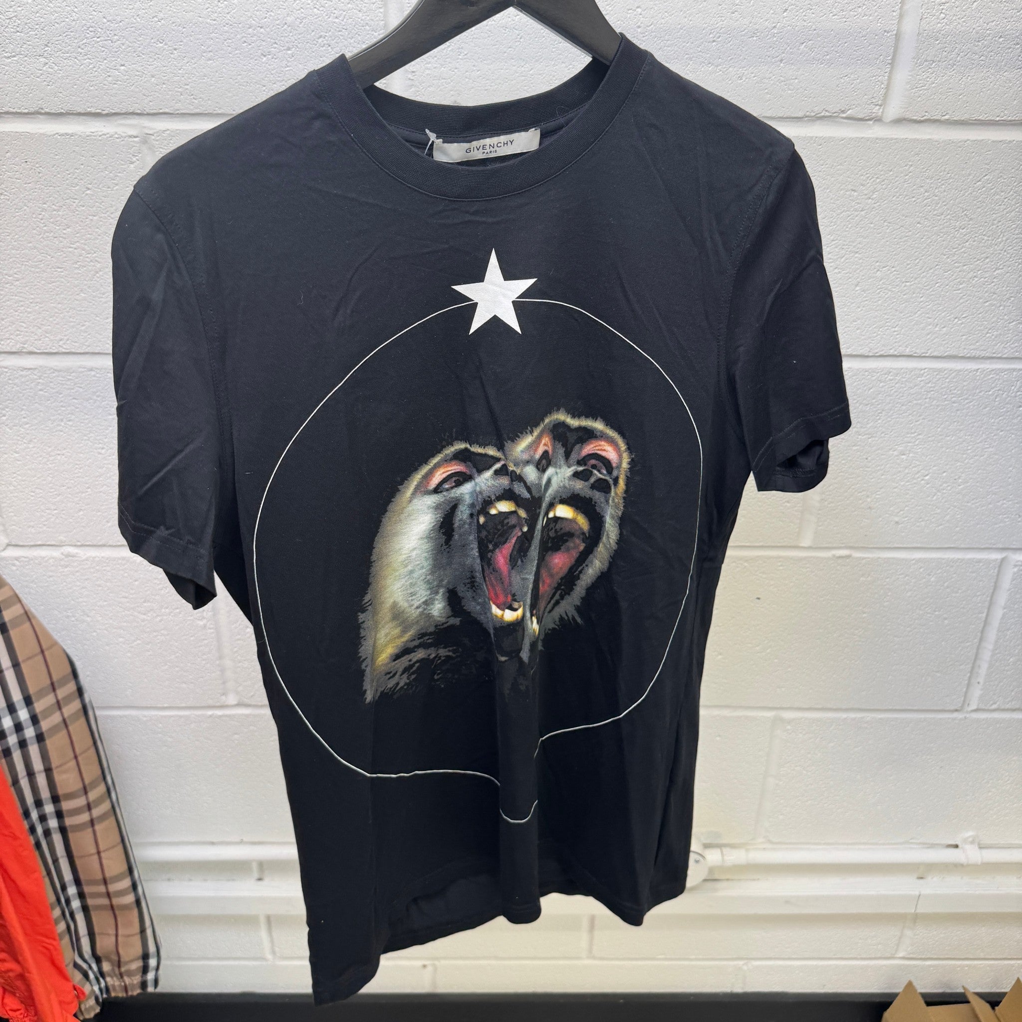 Men's Monkey Brothers Print T-Shirt Black Size M