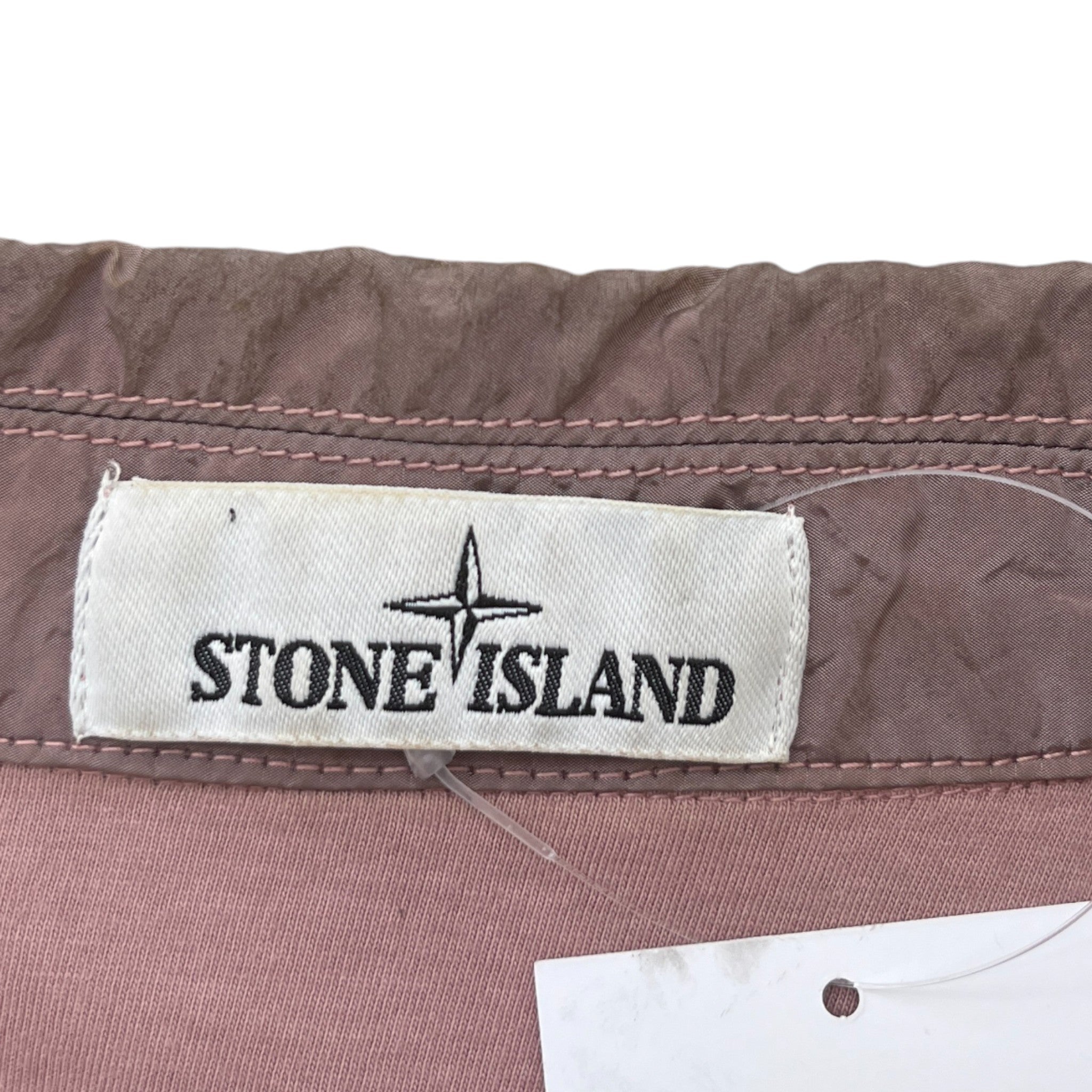 Men's Applique Nylon Metal OverShirt Pink Size S