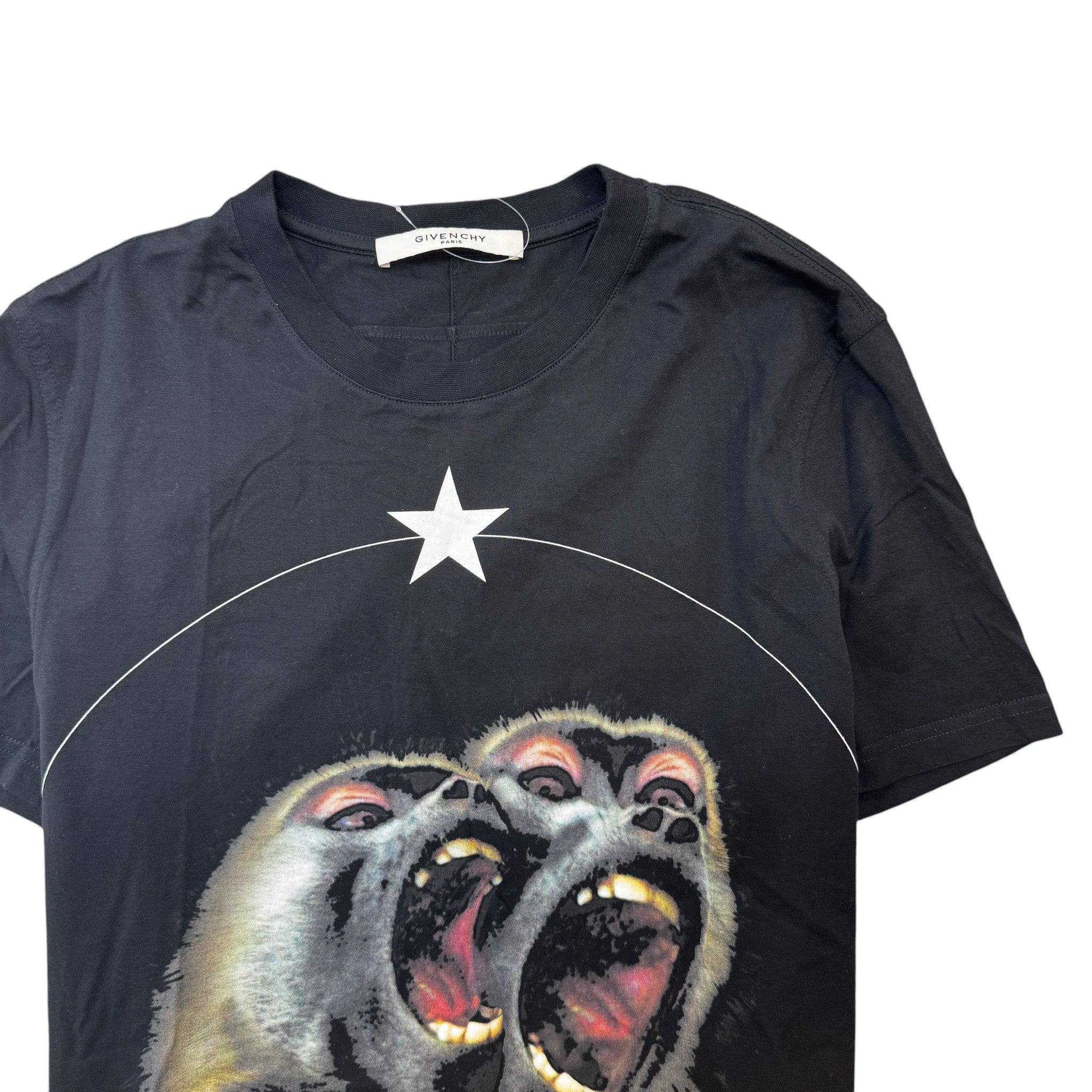 Men's Monkey Brothers Print T-Shirt Black Size M