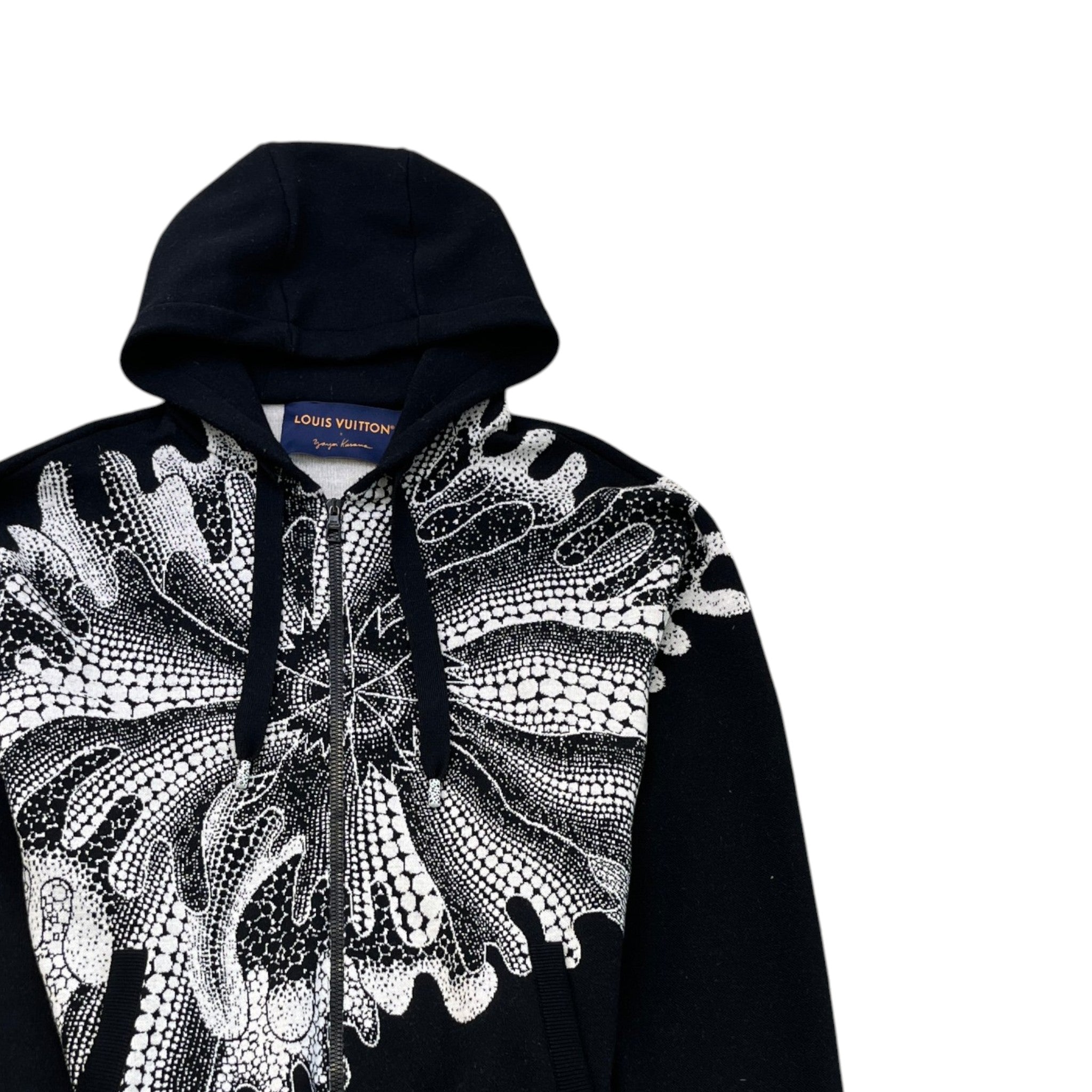 Men's X Yayoi Kusama Psychedelic Flower Zipped Cardigan Black Size M