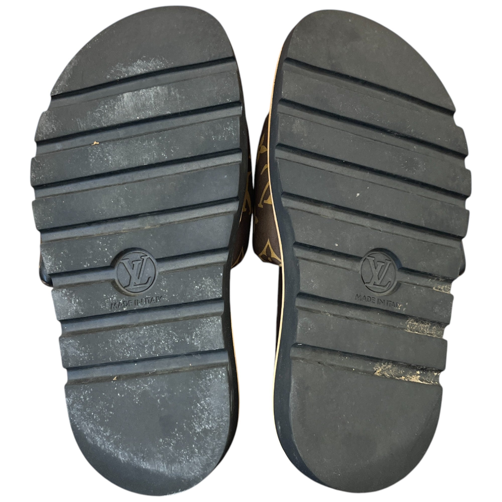 Women's Pool Pillow Flat Comfort Slides Brown Size EU 35 / UK 2