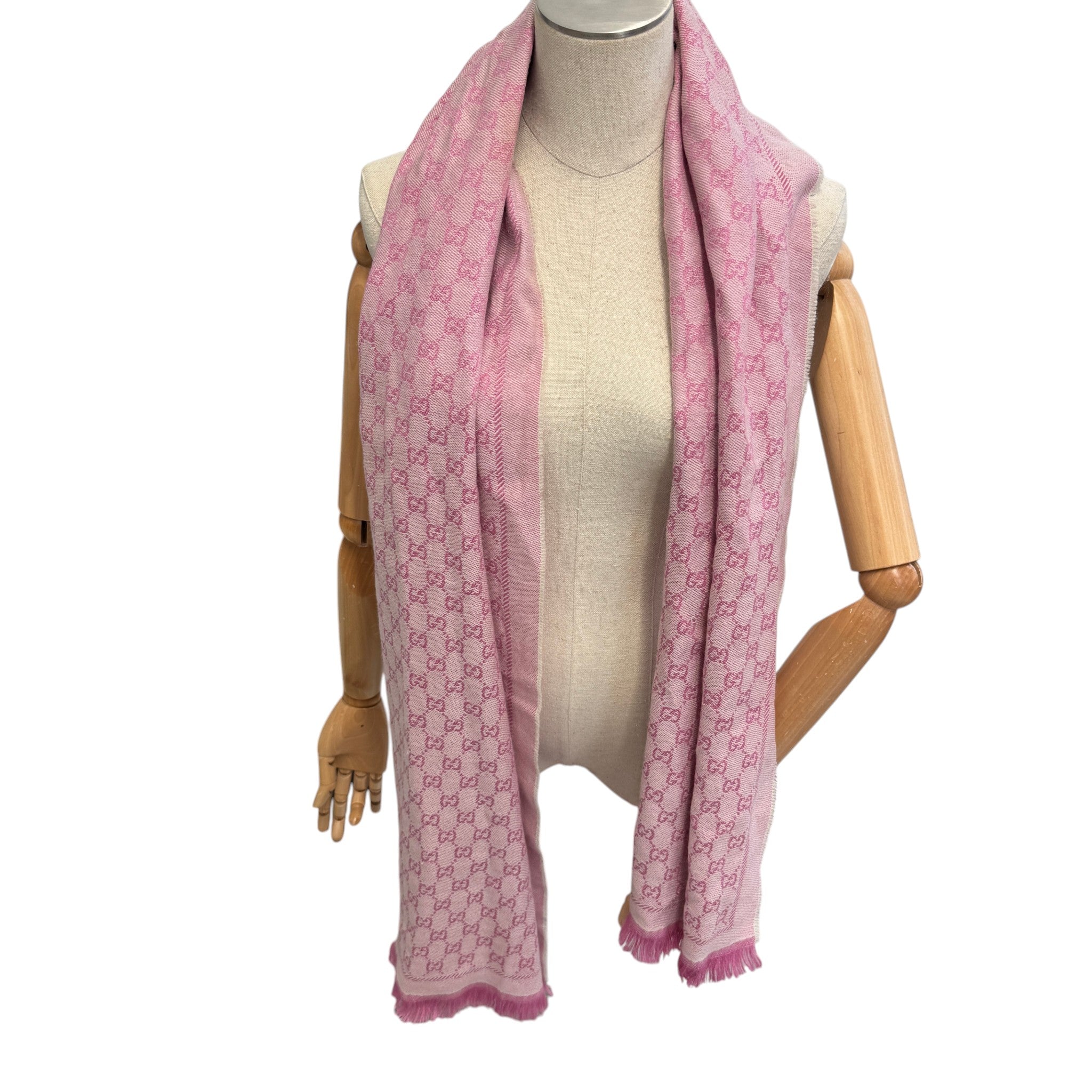 Women's Gg Jaquard Scarf Pink