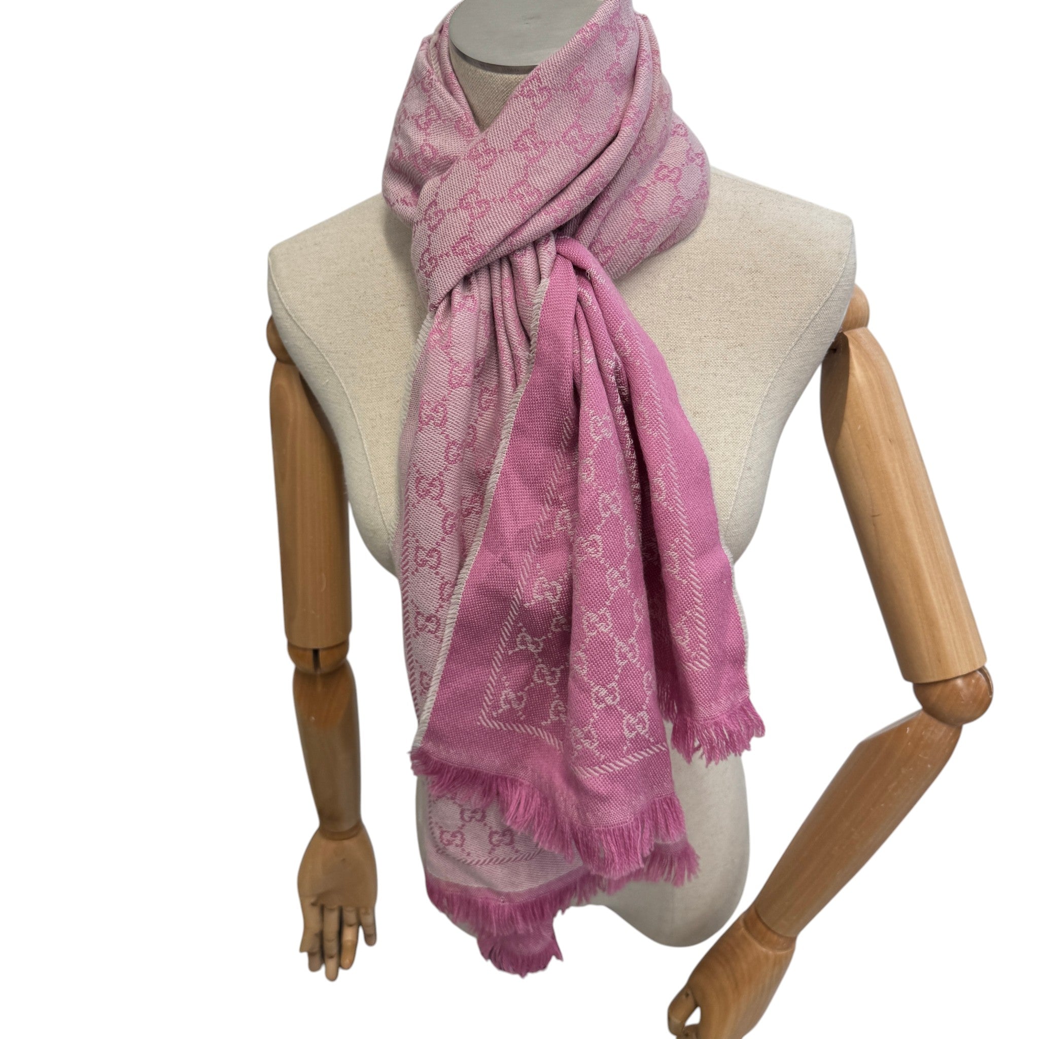 Women's Gg Jaquard Scarf Pink
