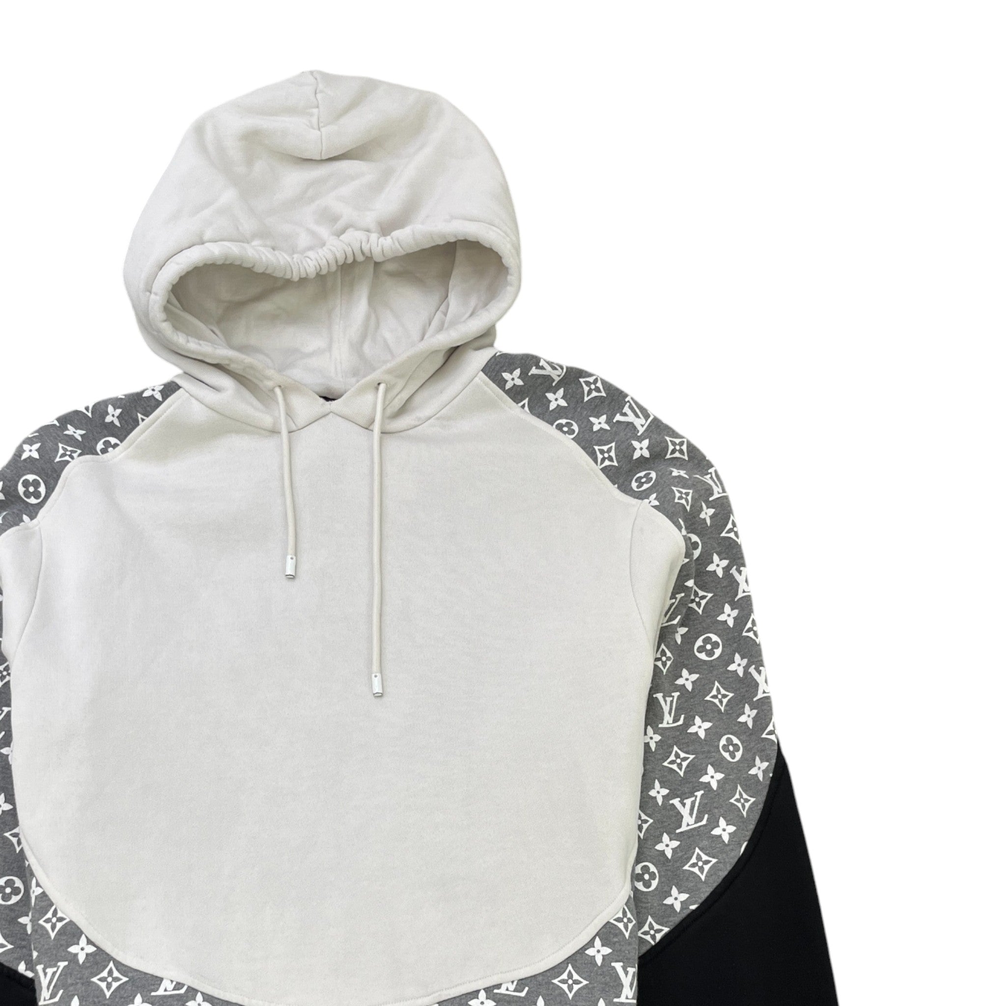 Men's Circle Monogram Hoodie White Size M
