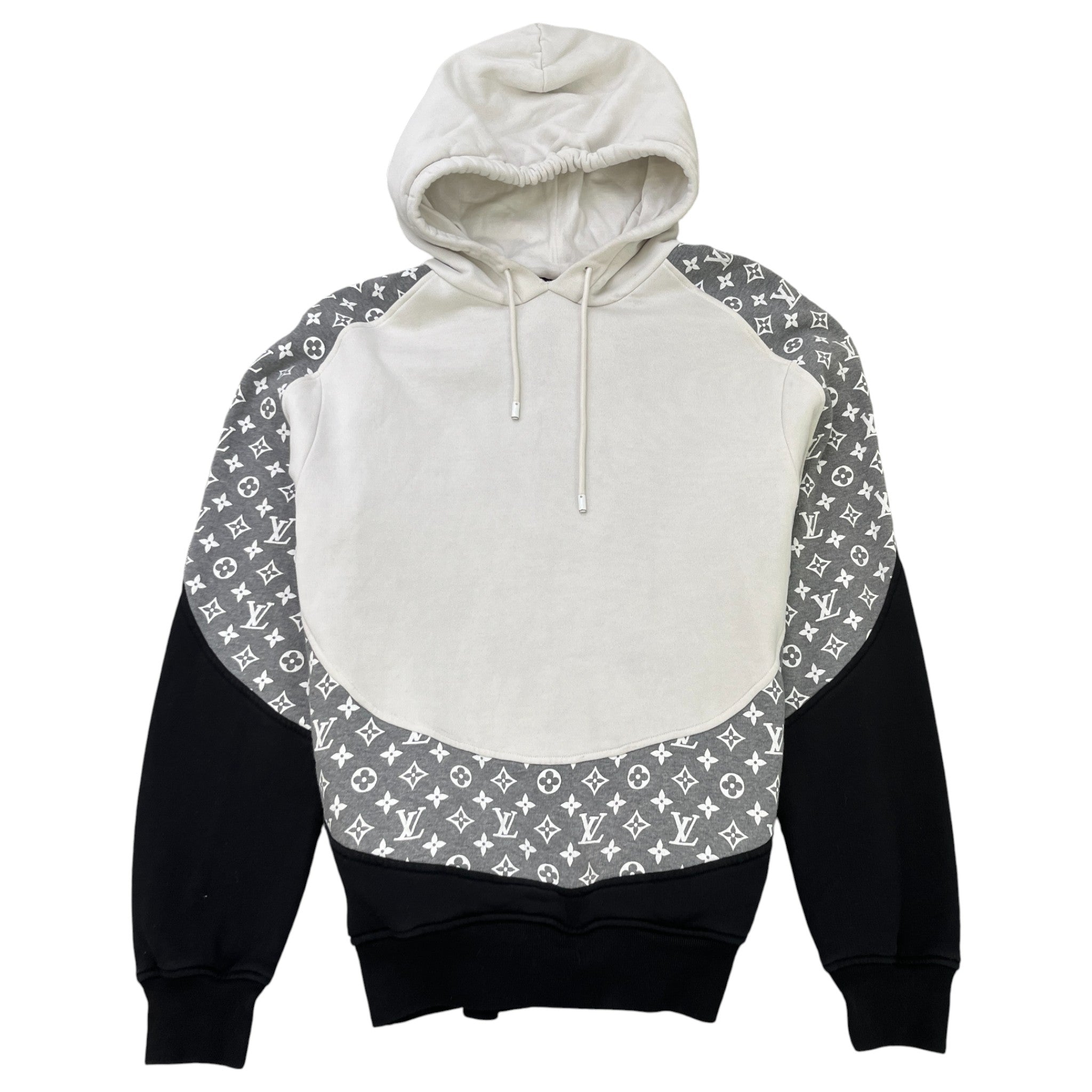 Men's Circle Monogram Hoodie White Size M