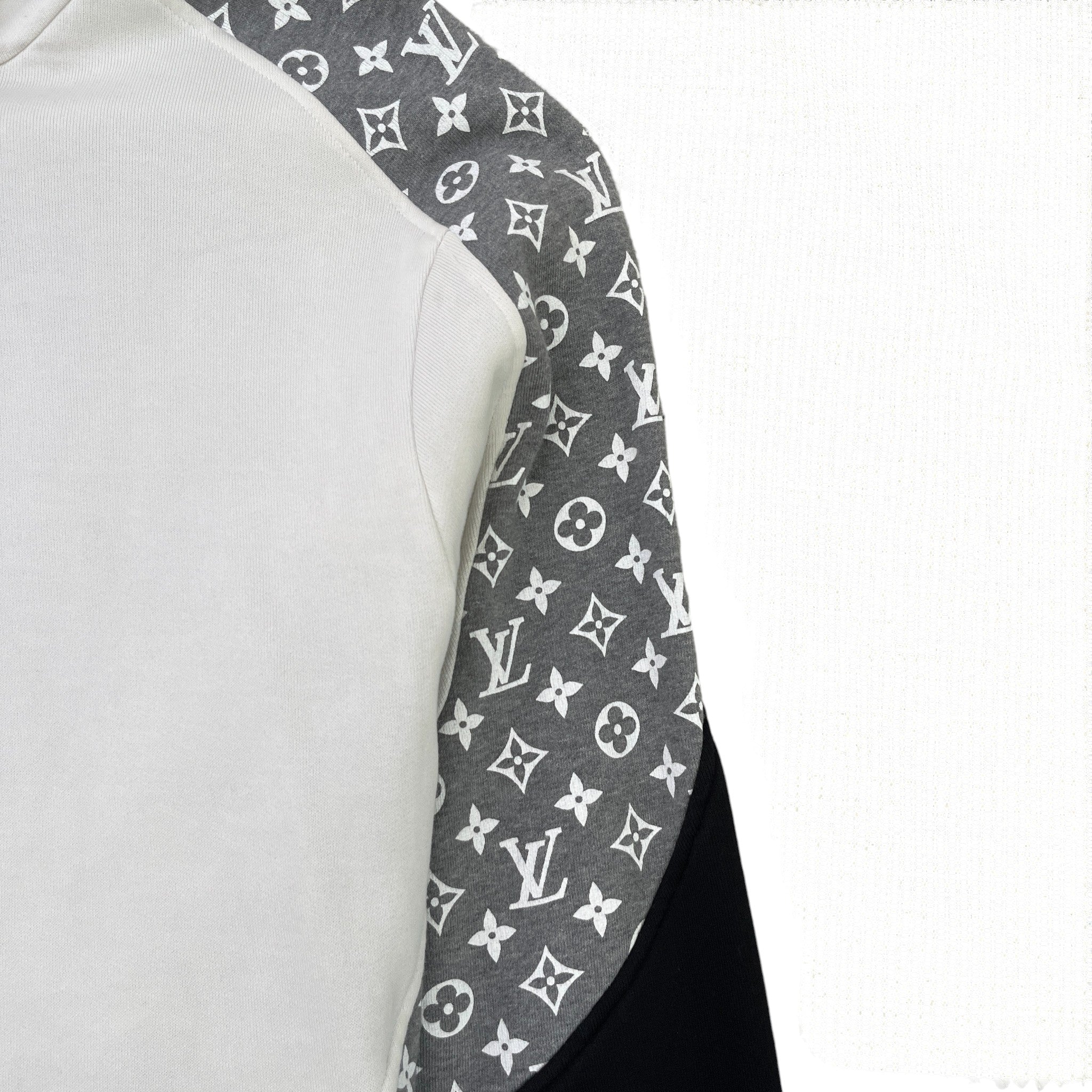 Men's Circle Monogram Hoodie White Size M