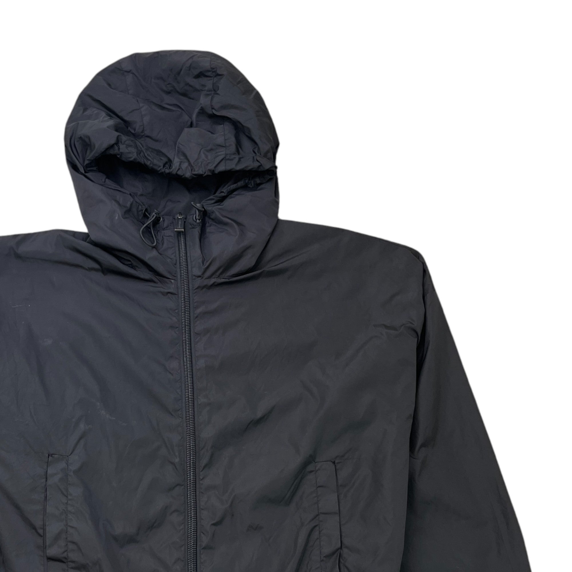 Men's Logo Print Windbreaker Black Size L