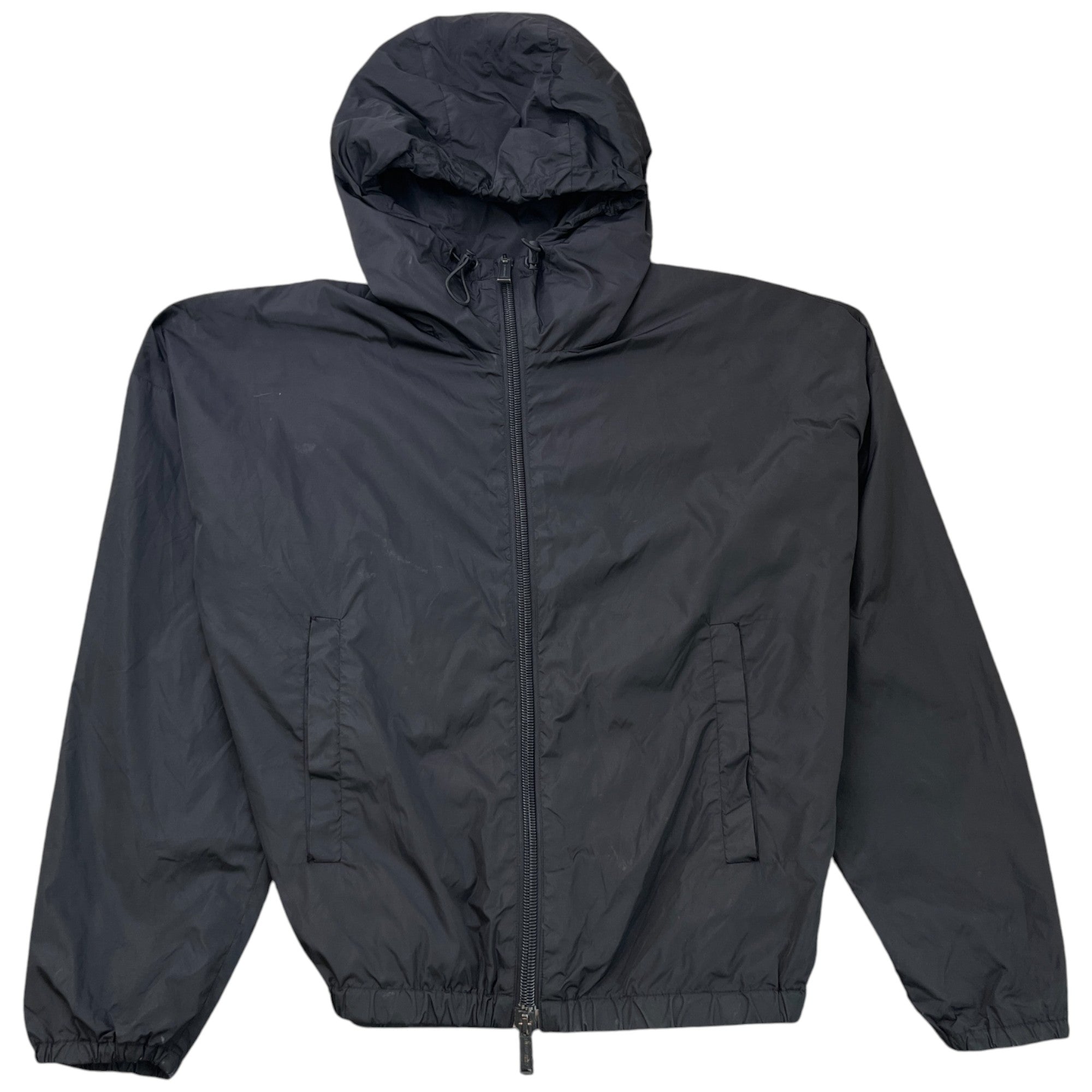 Men's Logo Print Windbreaker Black Size L