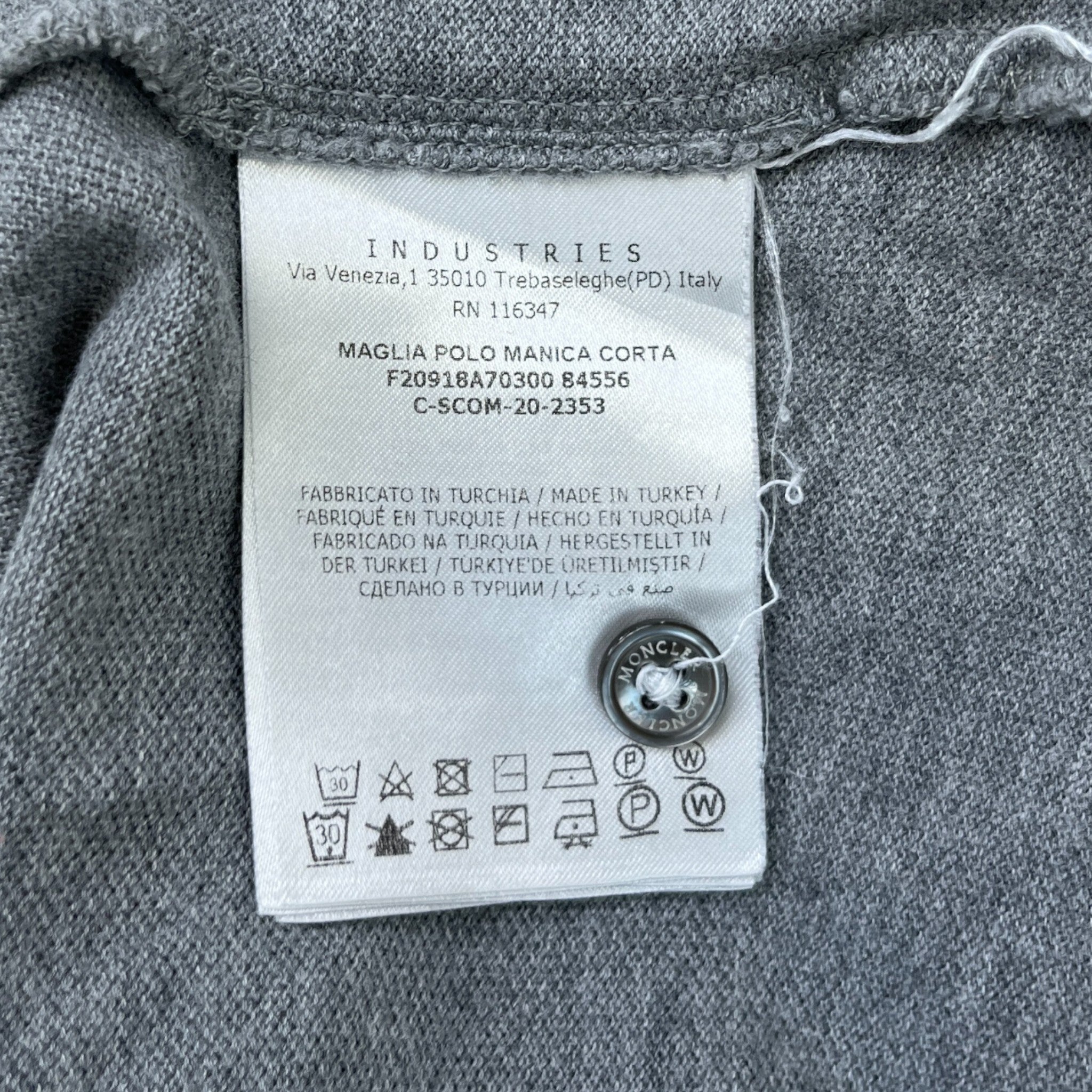 Men's Maglia Polo Shirt Grey Size M