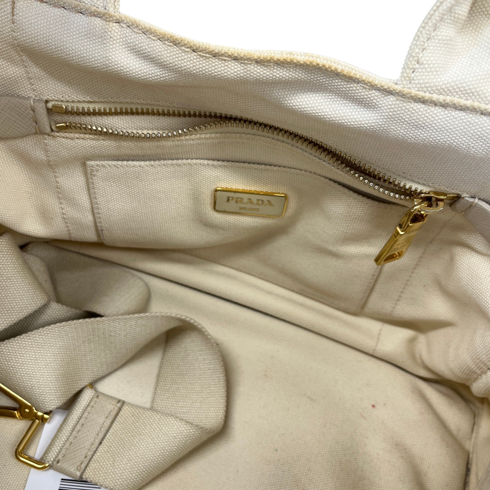 Women's Canvas Tote Handbag Cream