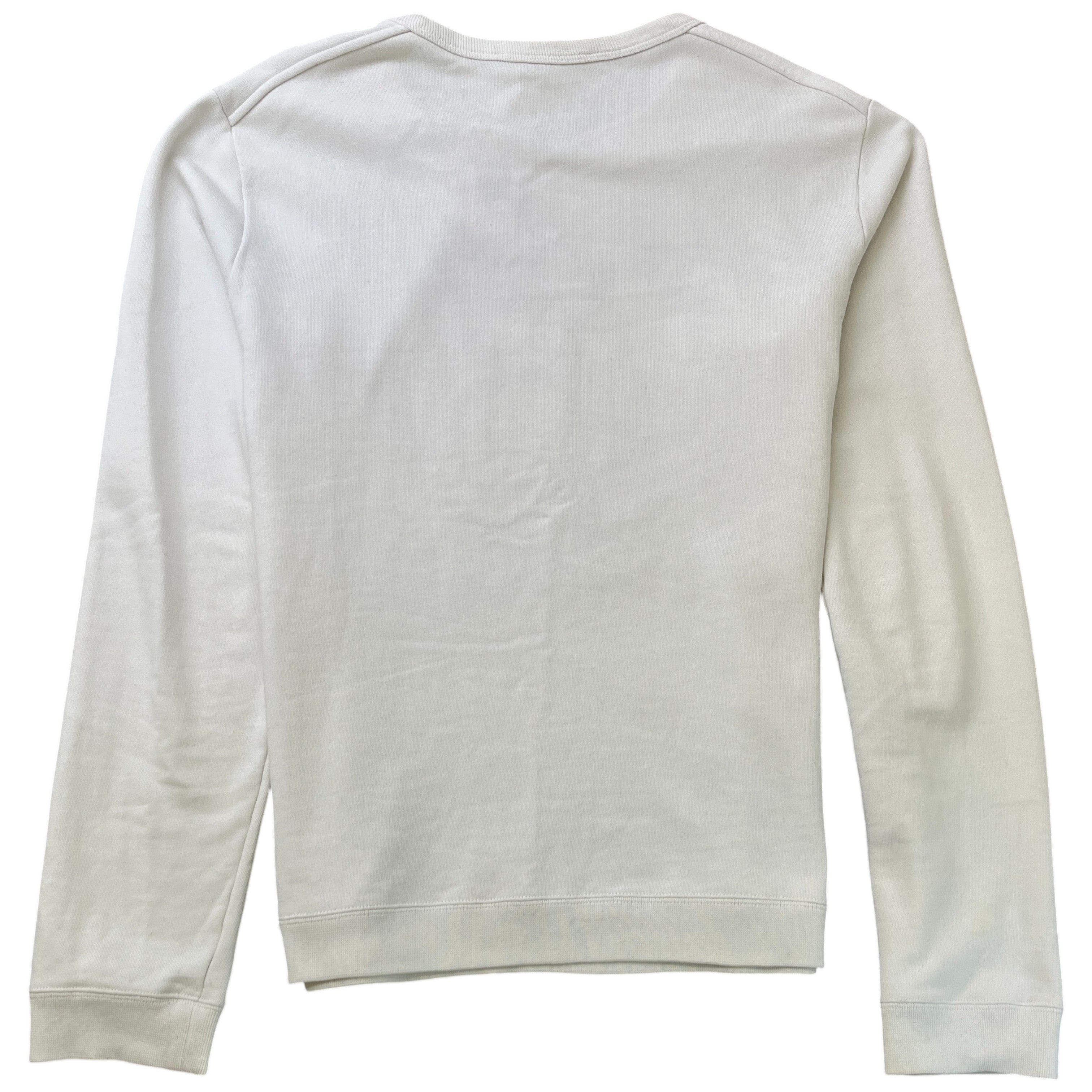 Men's Embroidered Anchor Long Sleeve T-Shirt White Size L