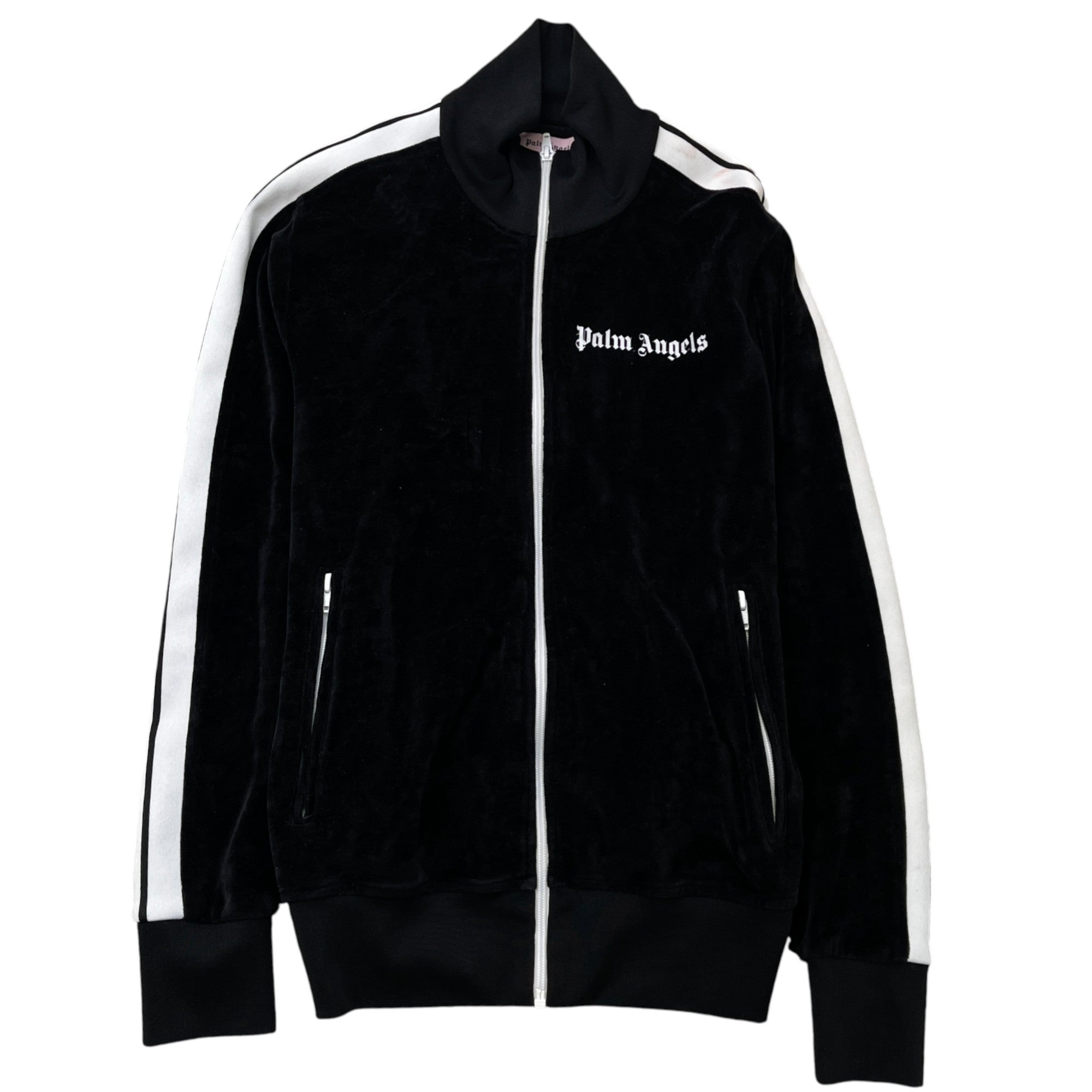 Men's Logo Print Track Jacket Black Size M