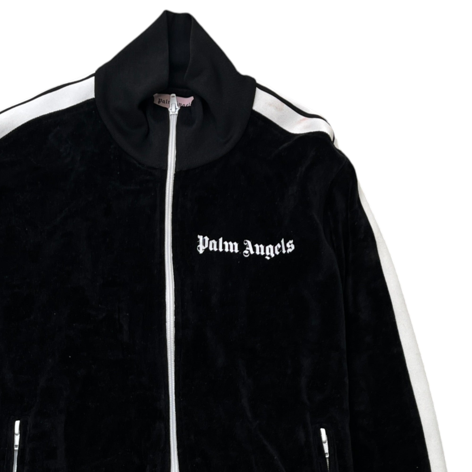 Men's Logo Print Track Jacket Black Size M