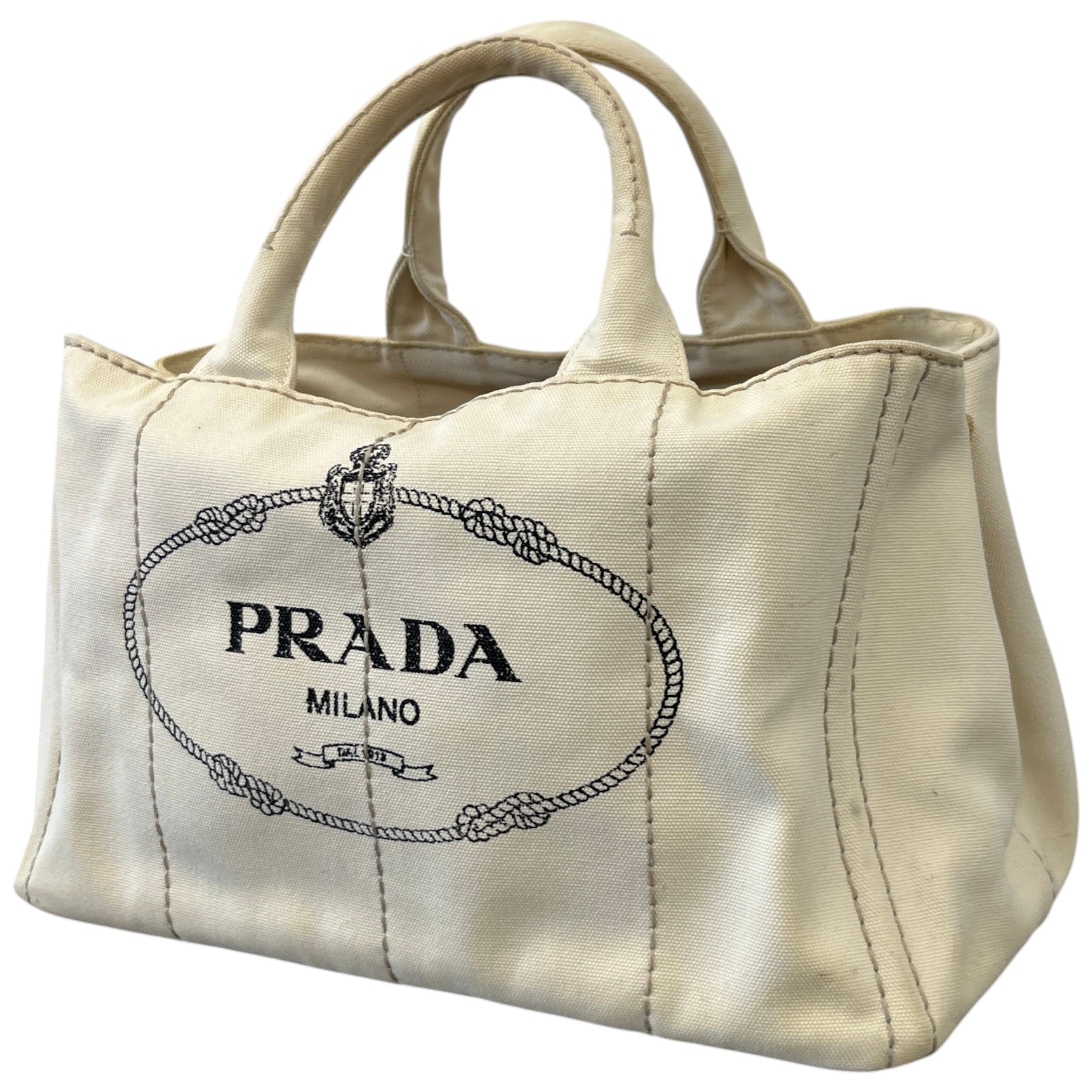Women's Canvas Tote Handbag Cream