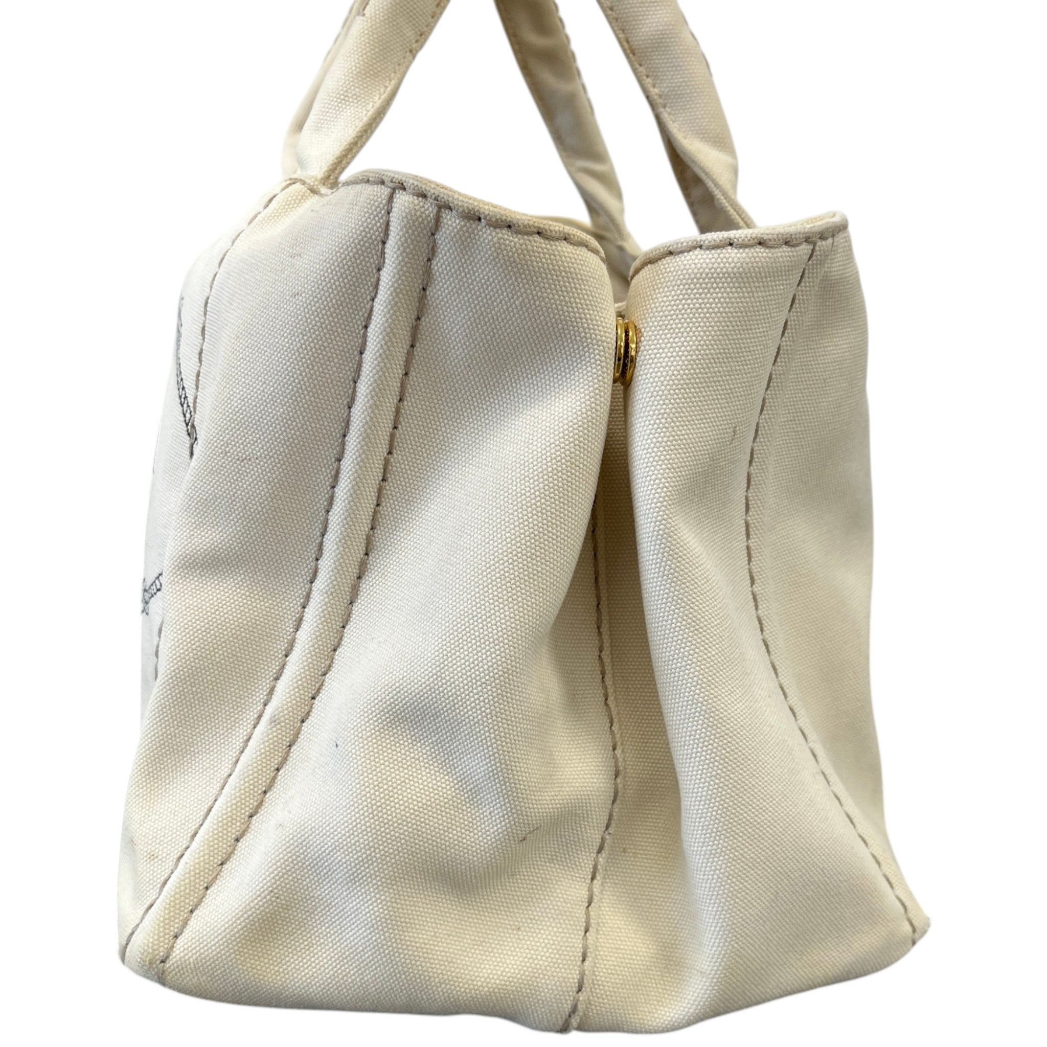 Women's Canvas Tote Handbag Cream