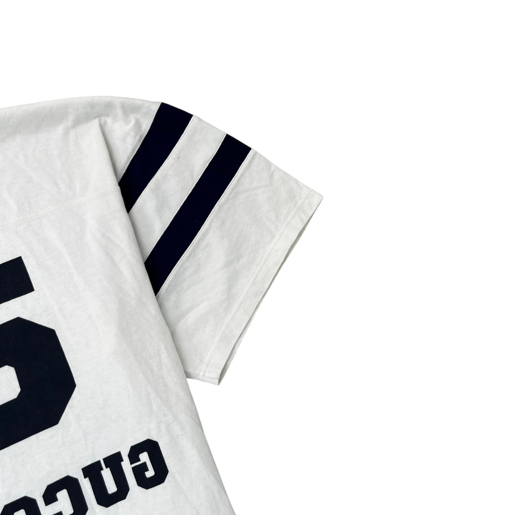 Men's Ss21 Alphabet Pattern Football Style T-Shirt White Size M