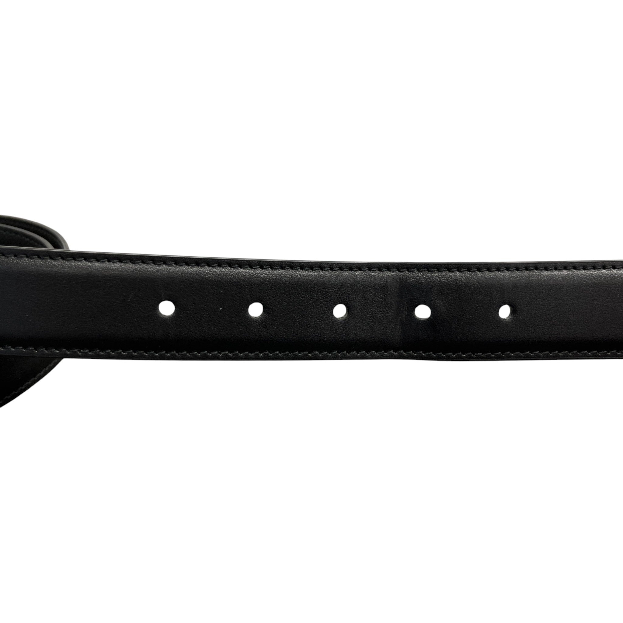 Men's Square Buckle Belt Black Size Waist 40"