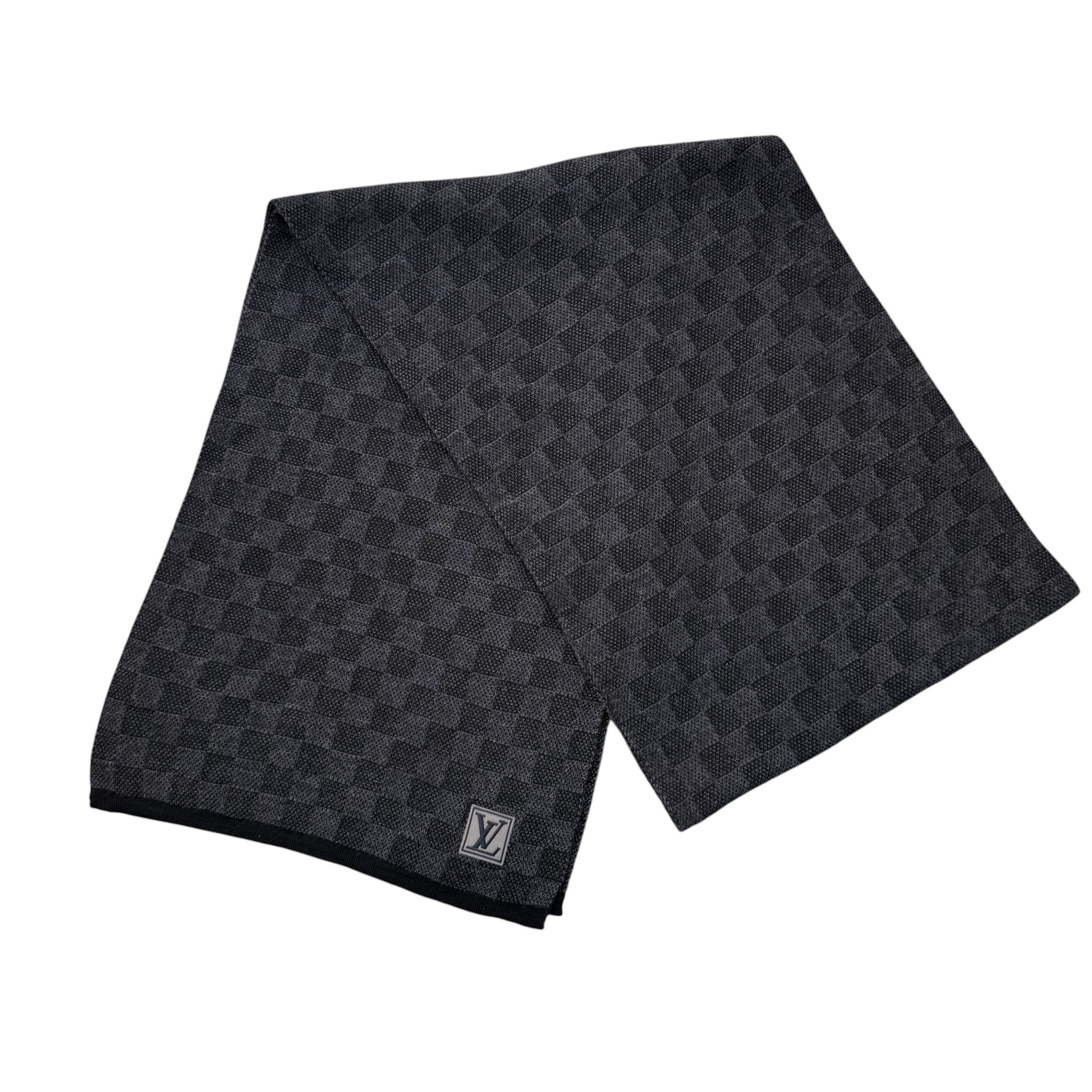 Men's Damier Graphite Scarf Grey