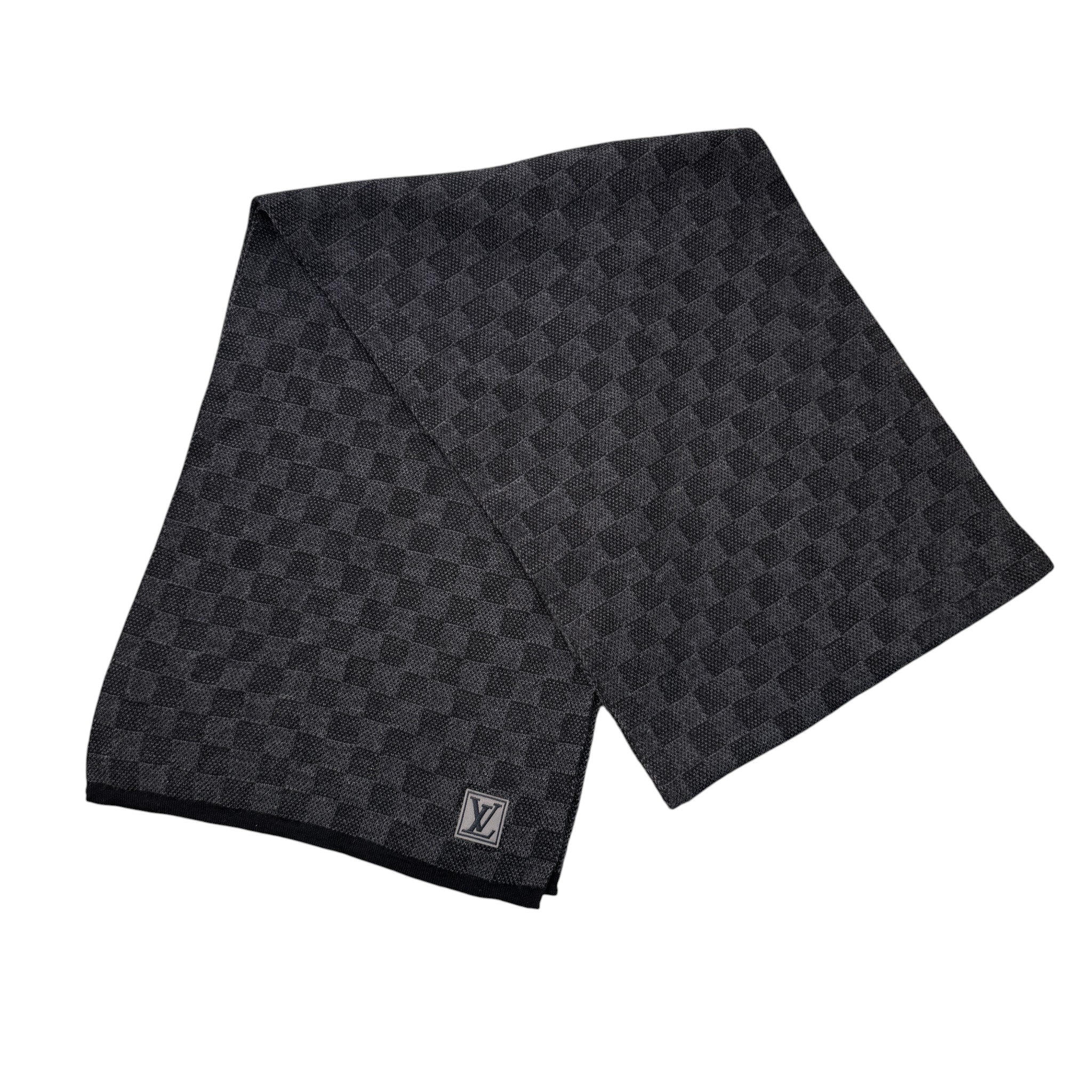 Men's Damier Graphite Scarf Grey
