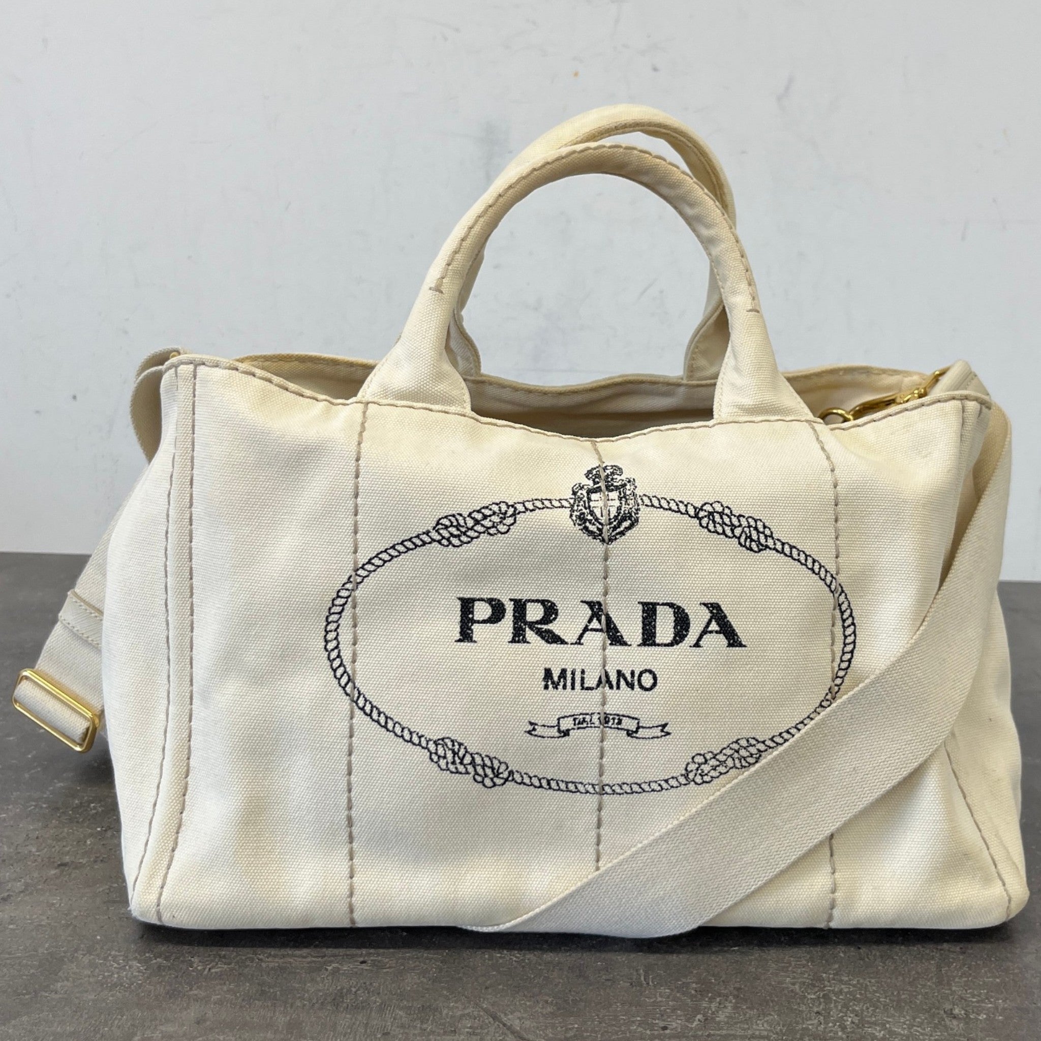 Women's Canvas Tote Handbag Cream