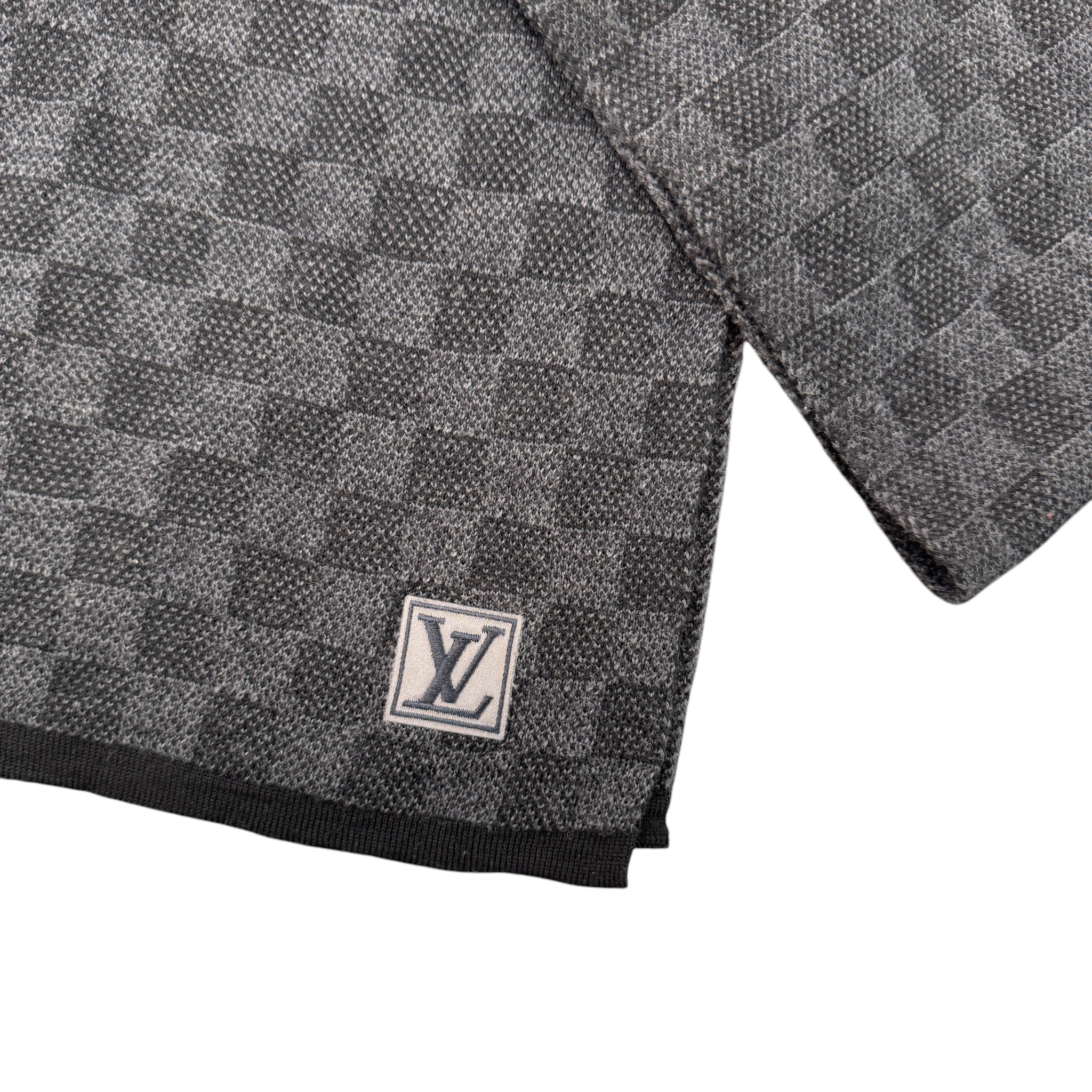 Men's Damier Graphite Scarf Grey