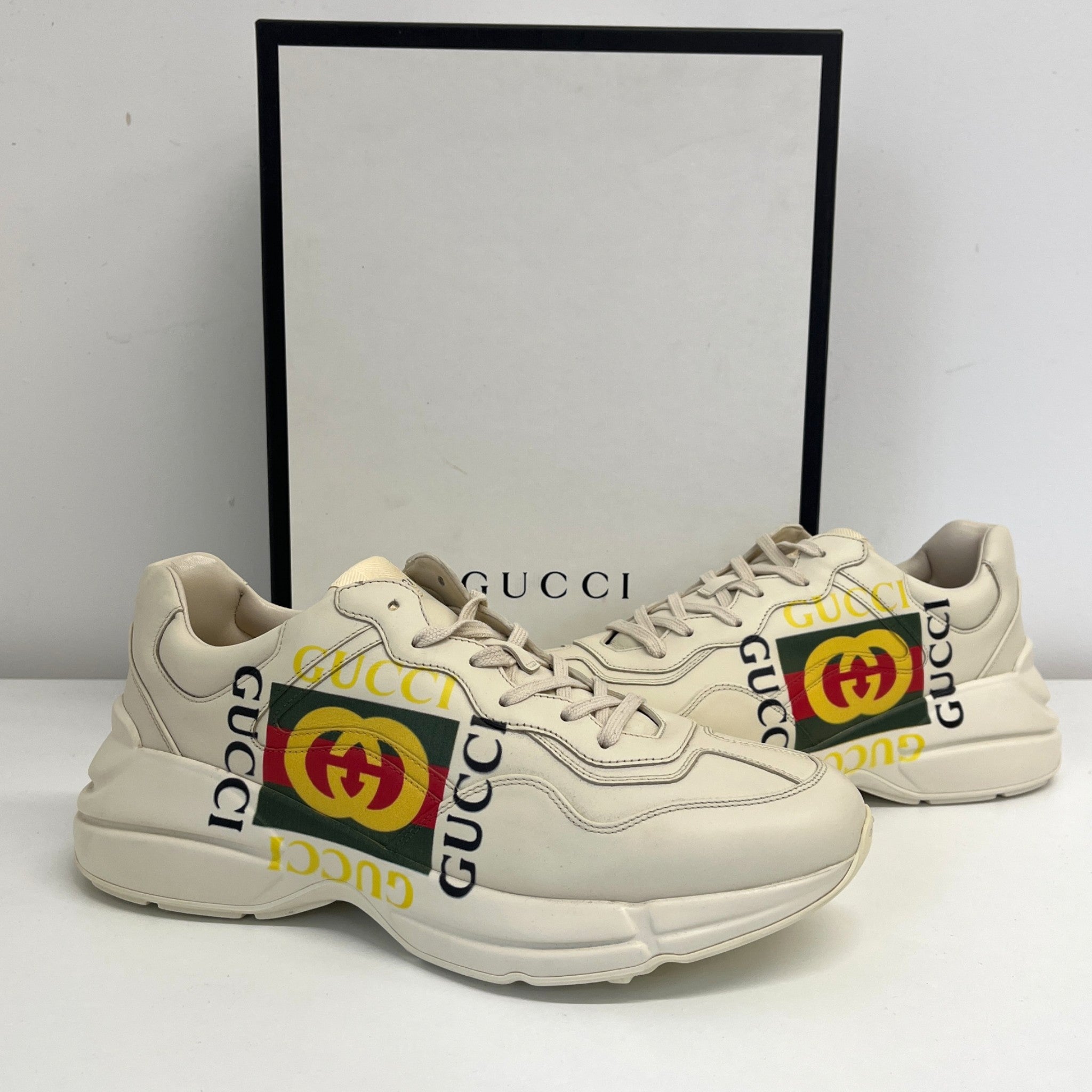 Men's Rhyton Low Trainers Beige Size EU 44 / UK 10