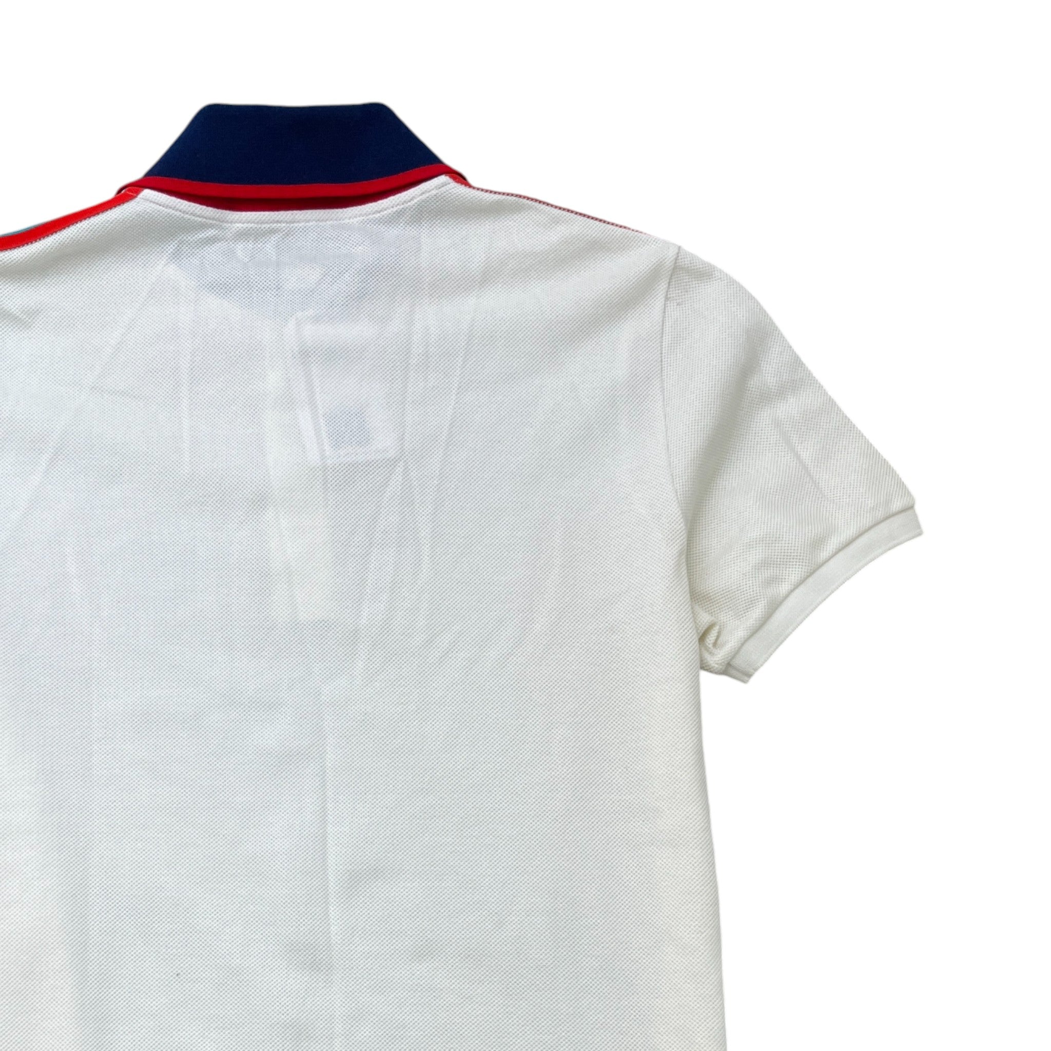 Men's Tape Logo Polo Shirt White Size S