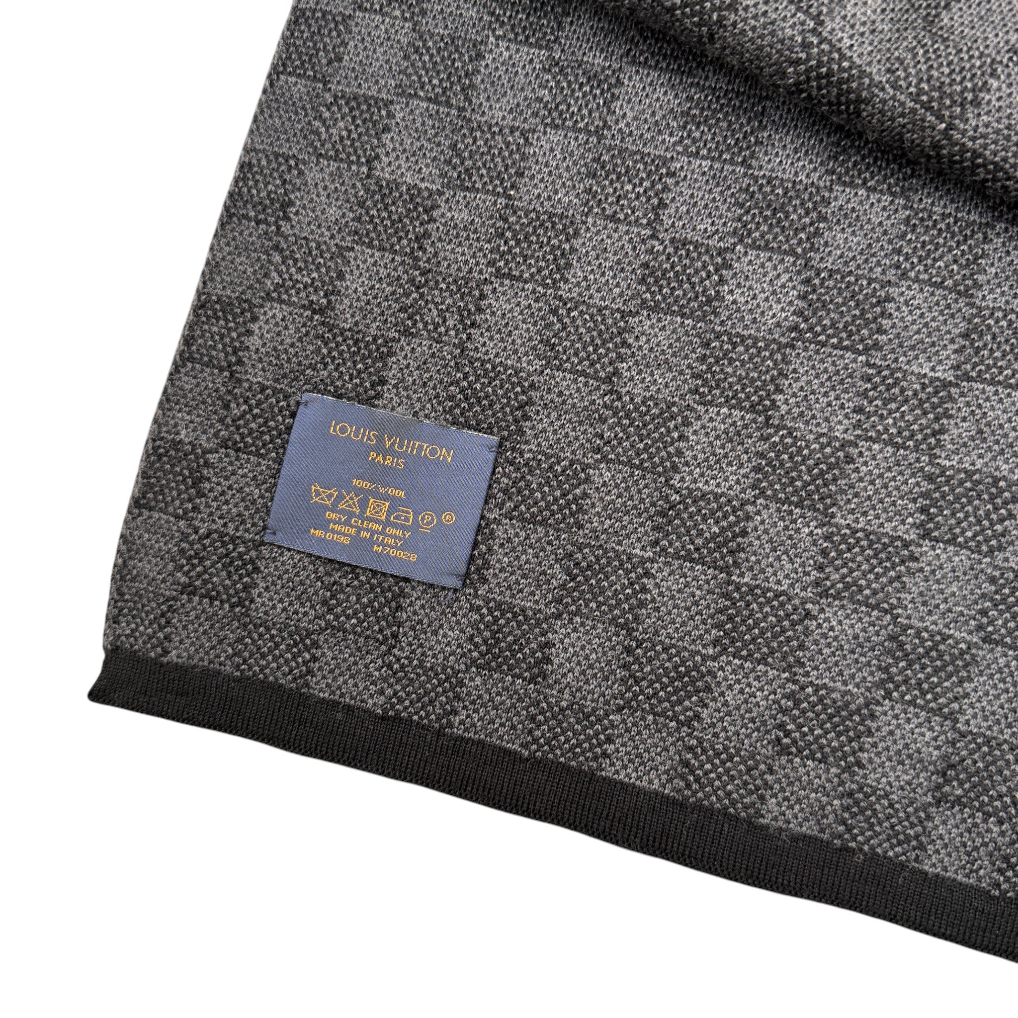 Men's Damier Graphite Scarf Grey