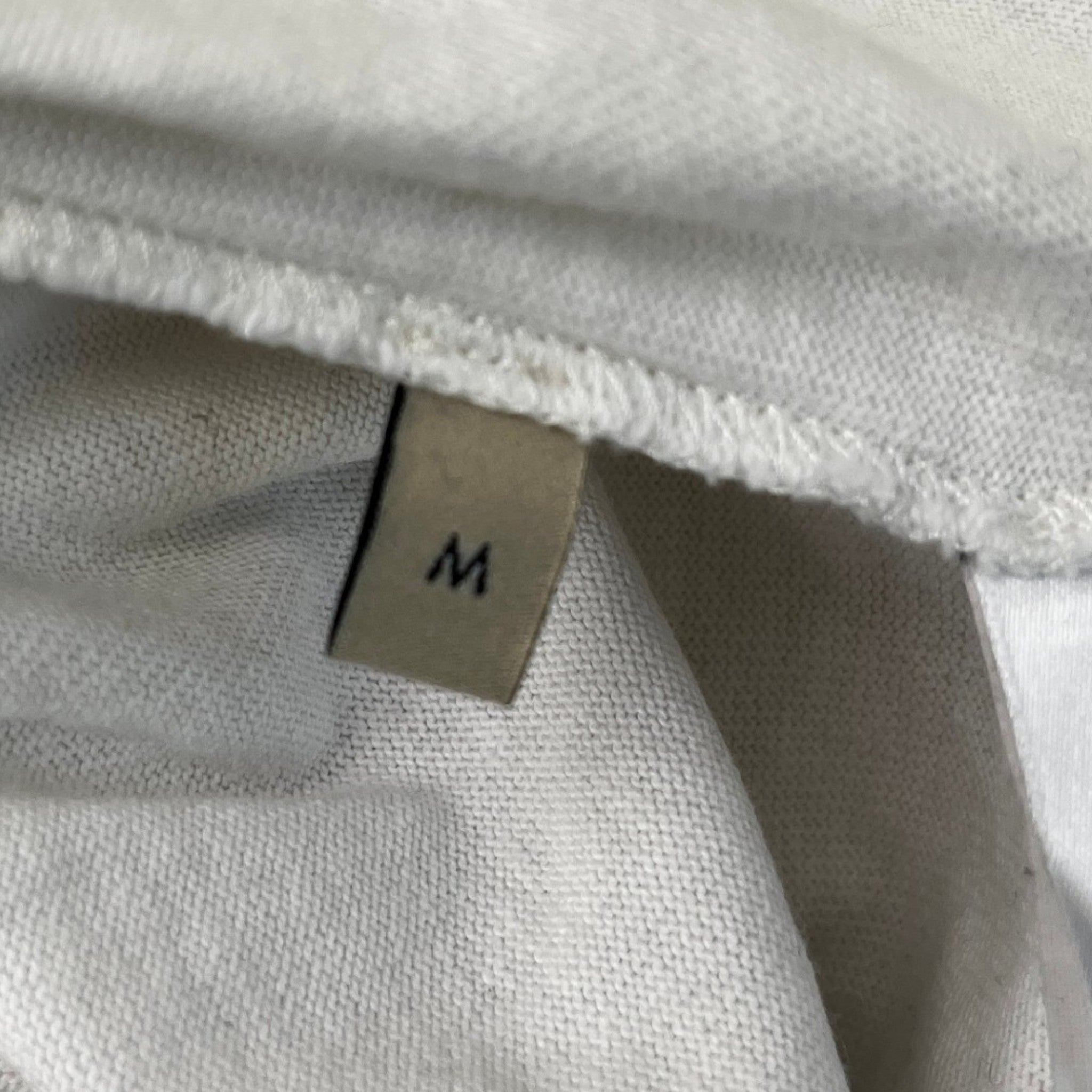 Men's Ss21 Alphabet Pattern Football Style T-Shirt White Size M