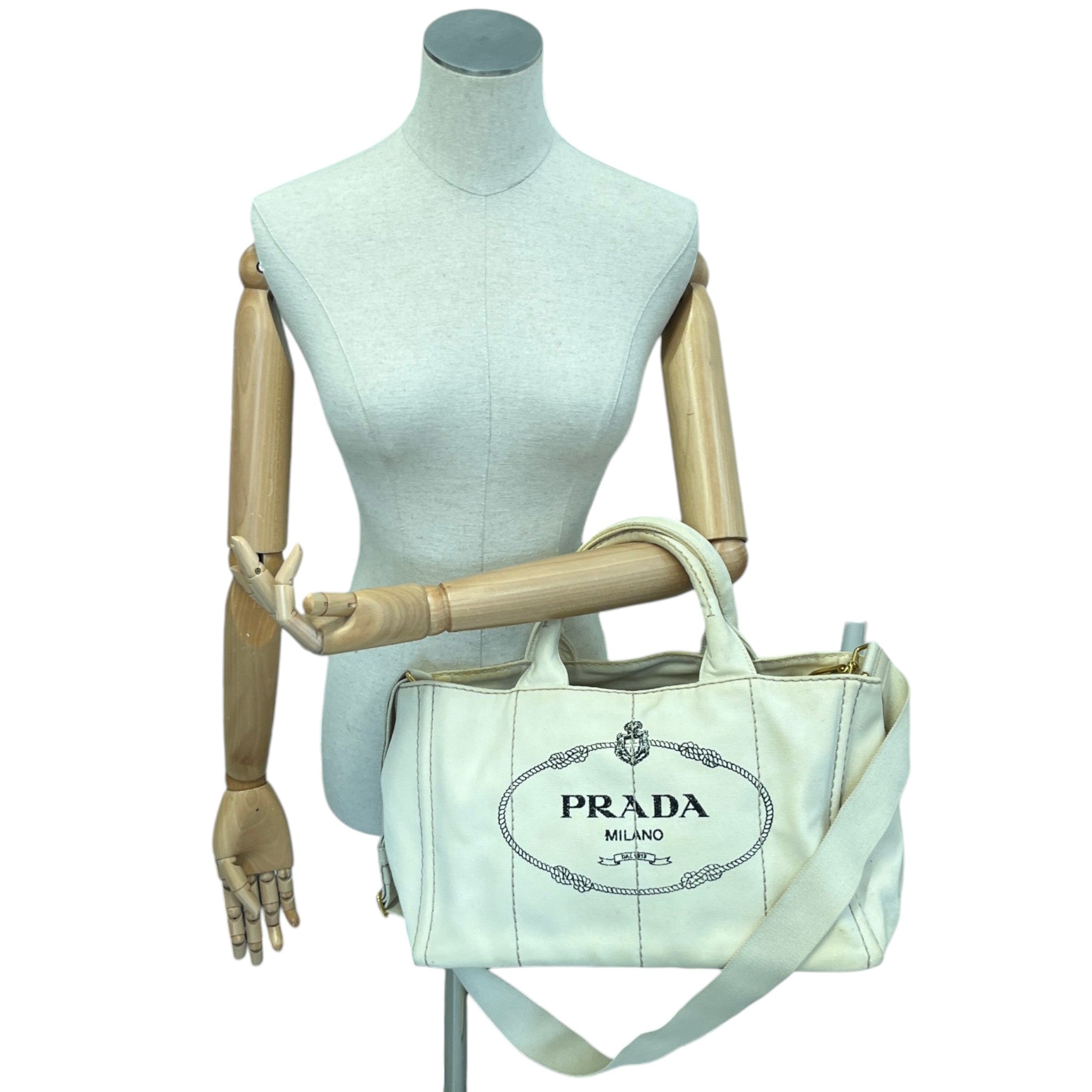 Women's Canvas Tote Handbag Cream