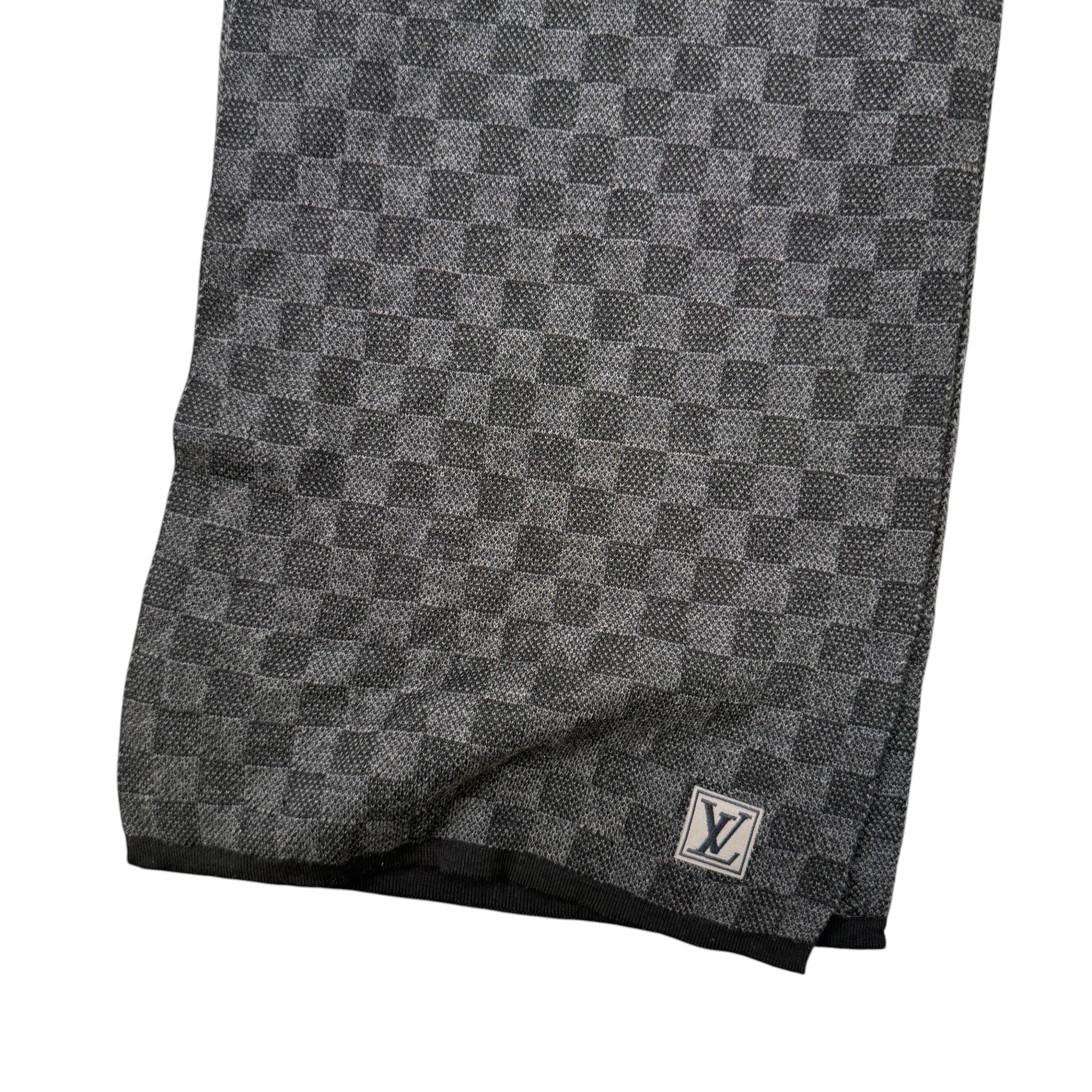 Men's Damier Graphite Scarf Grey