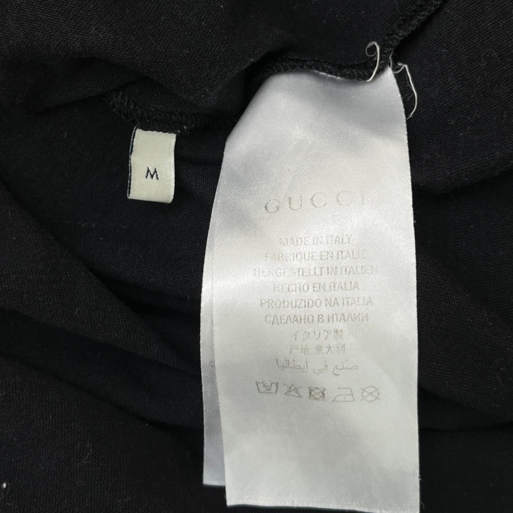 Men's Printed Logo T-Shirt Black Size M