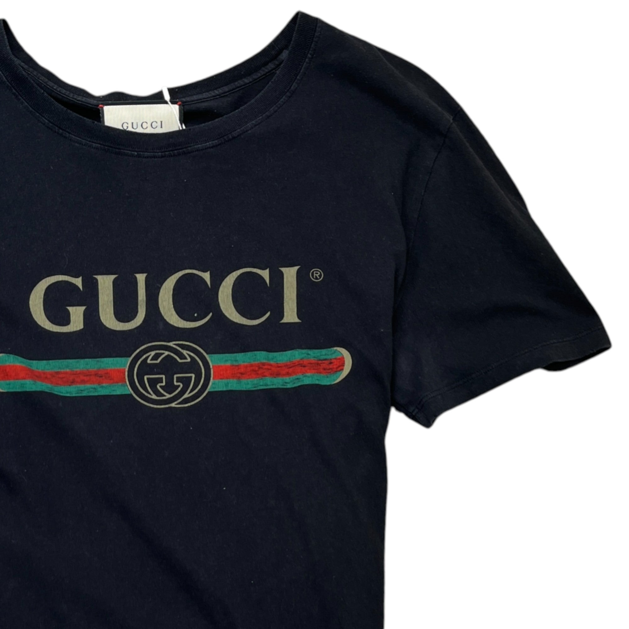 Men's Printed Logo T-Shirt Black Size M