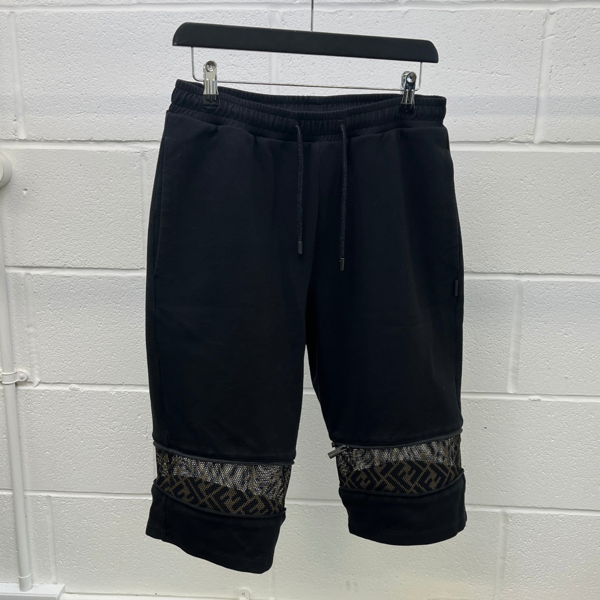 Men's Ff Zucca Casual Shorts Black Size IT 48 / UK 32
