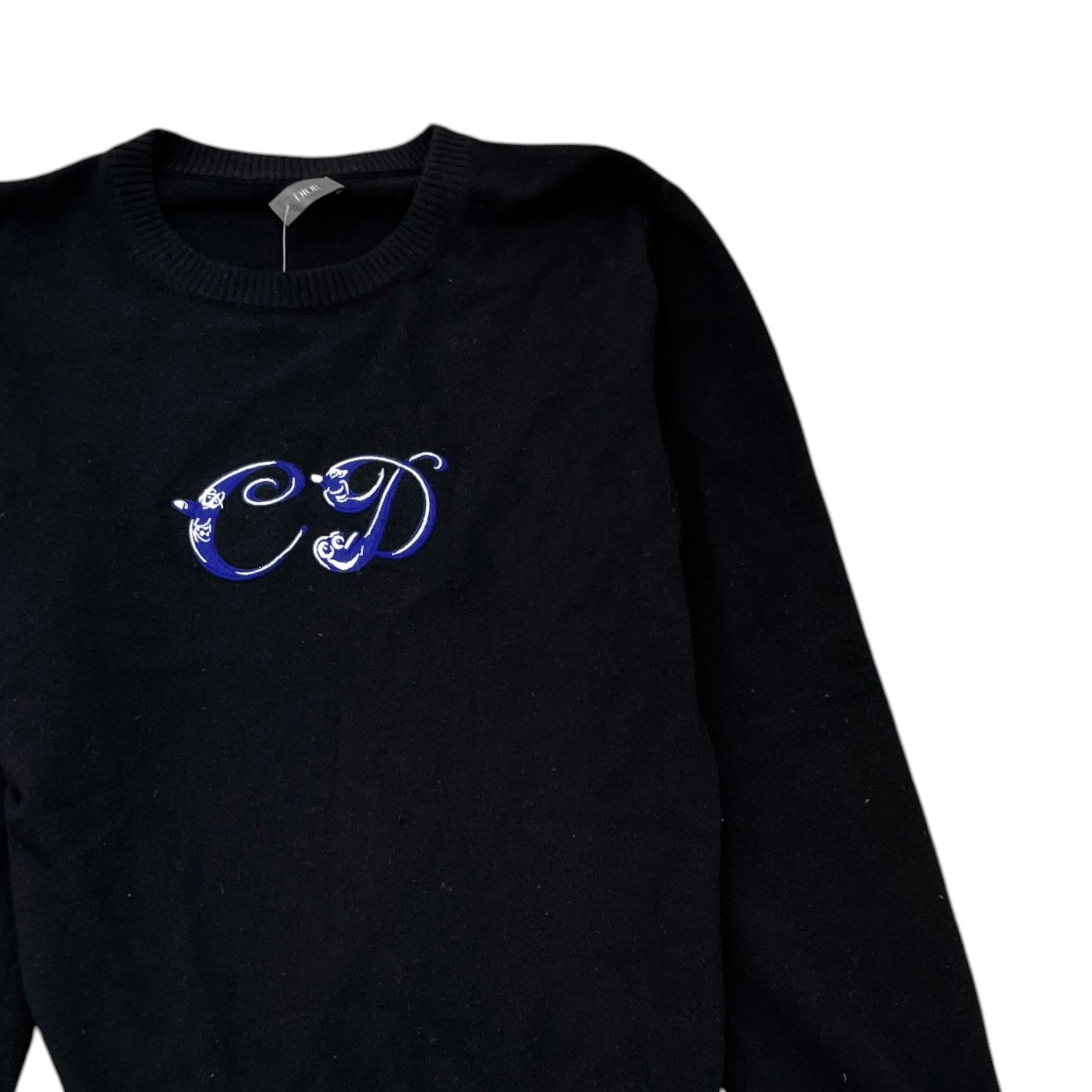 Men's Embroidered Cd Logo Jumper Navy Size L