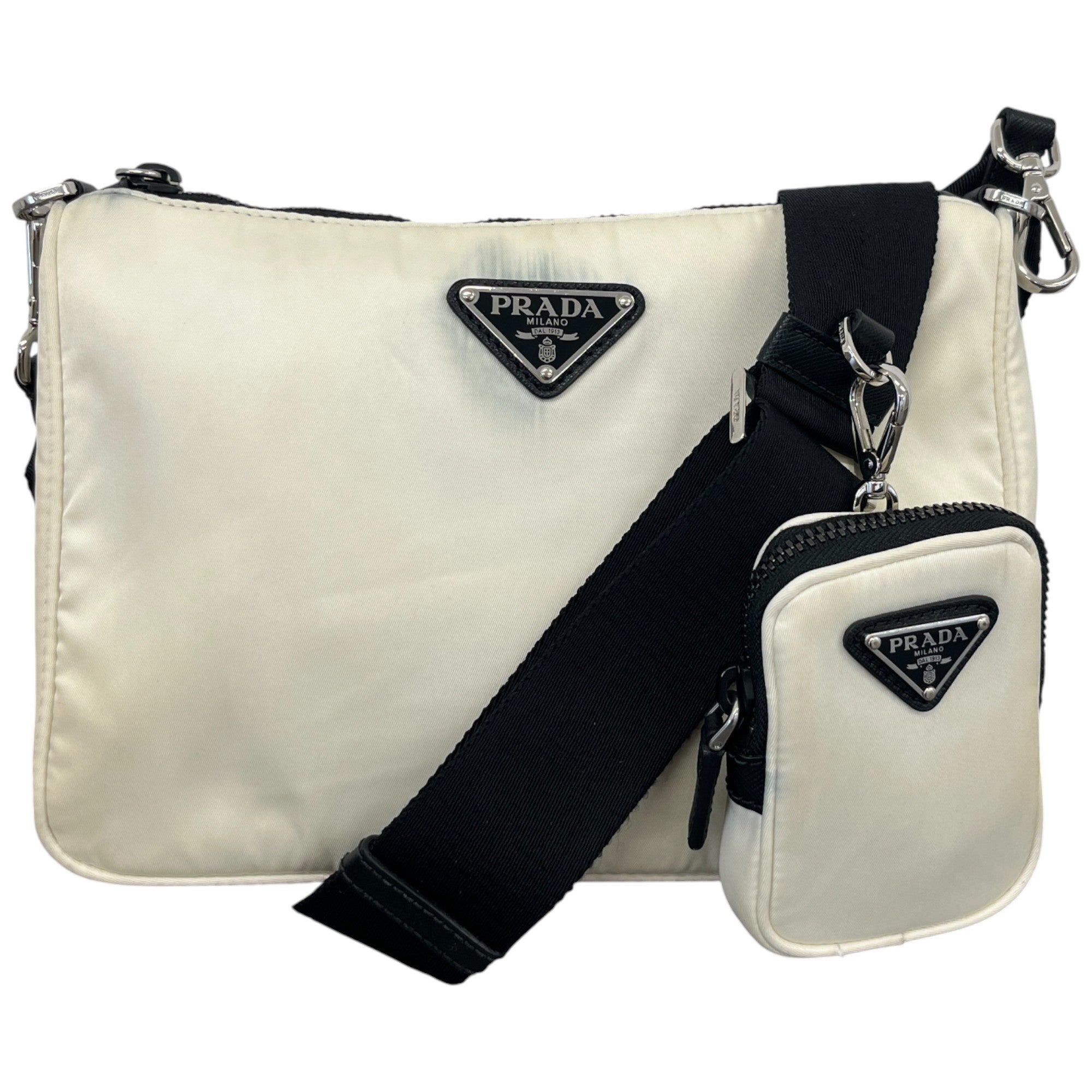 Women's Re-Edition Plaque Logo Handbag White