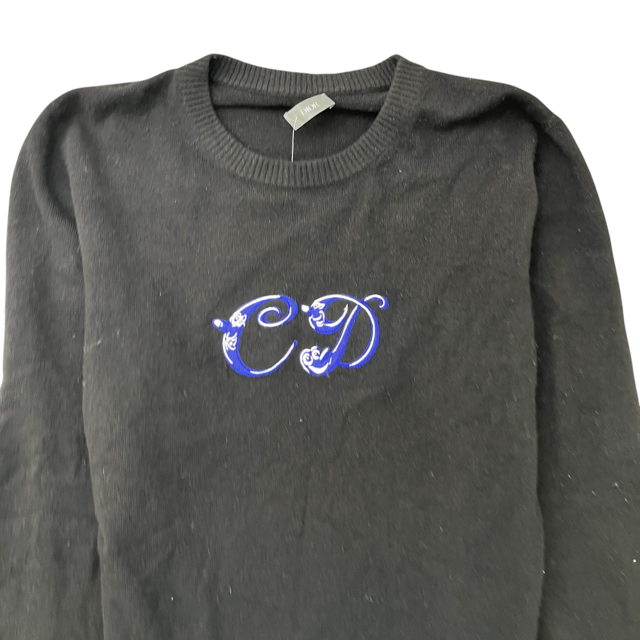 Men's Embroidered Cd Logo Jumper Navy Size L