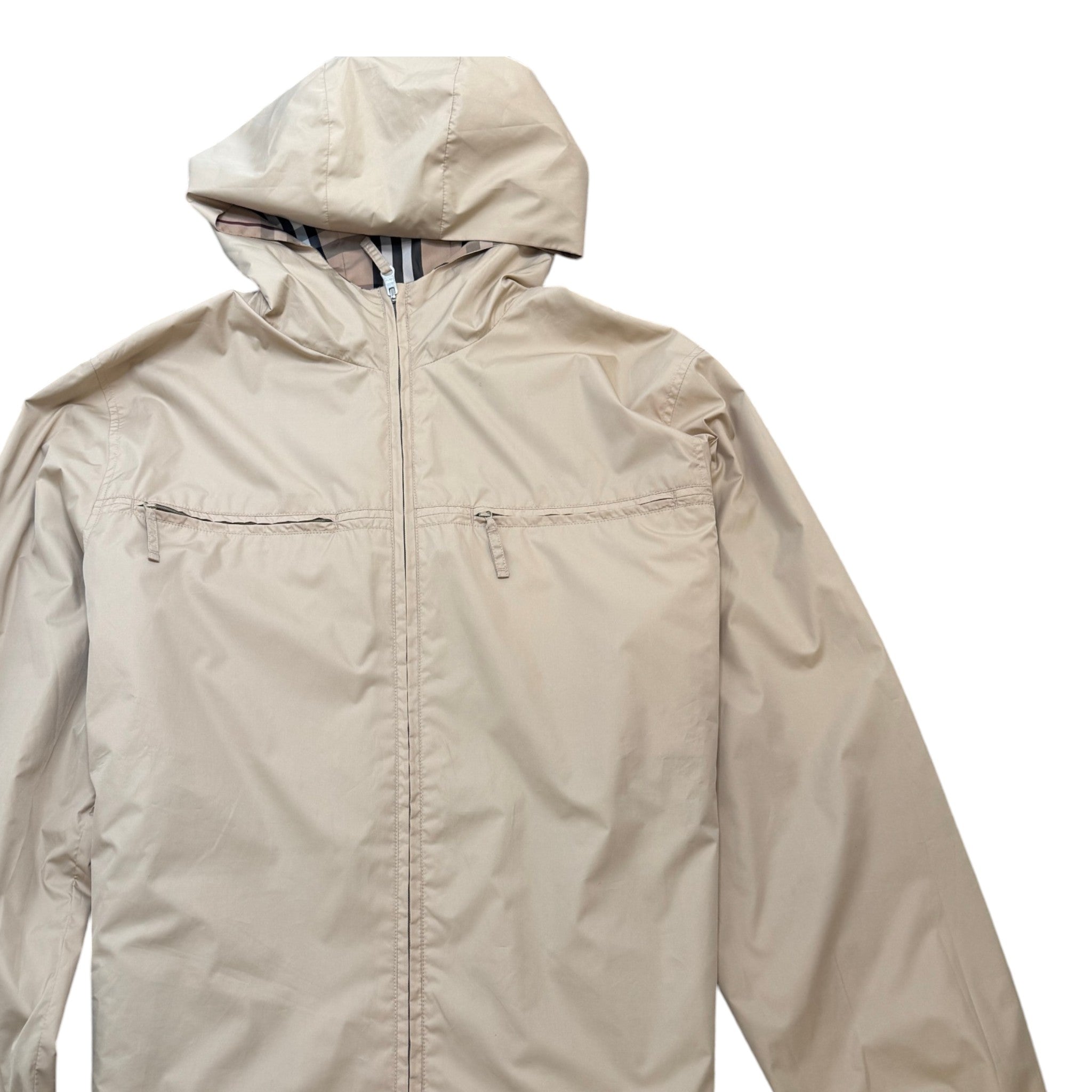 Men's Reversible Nova Check Jacket Beige Size M