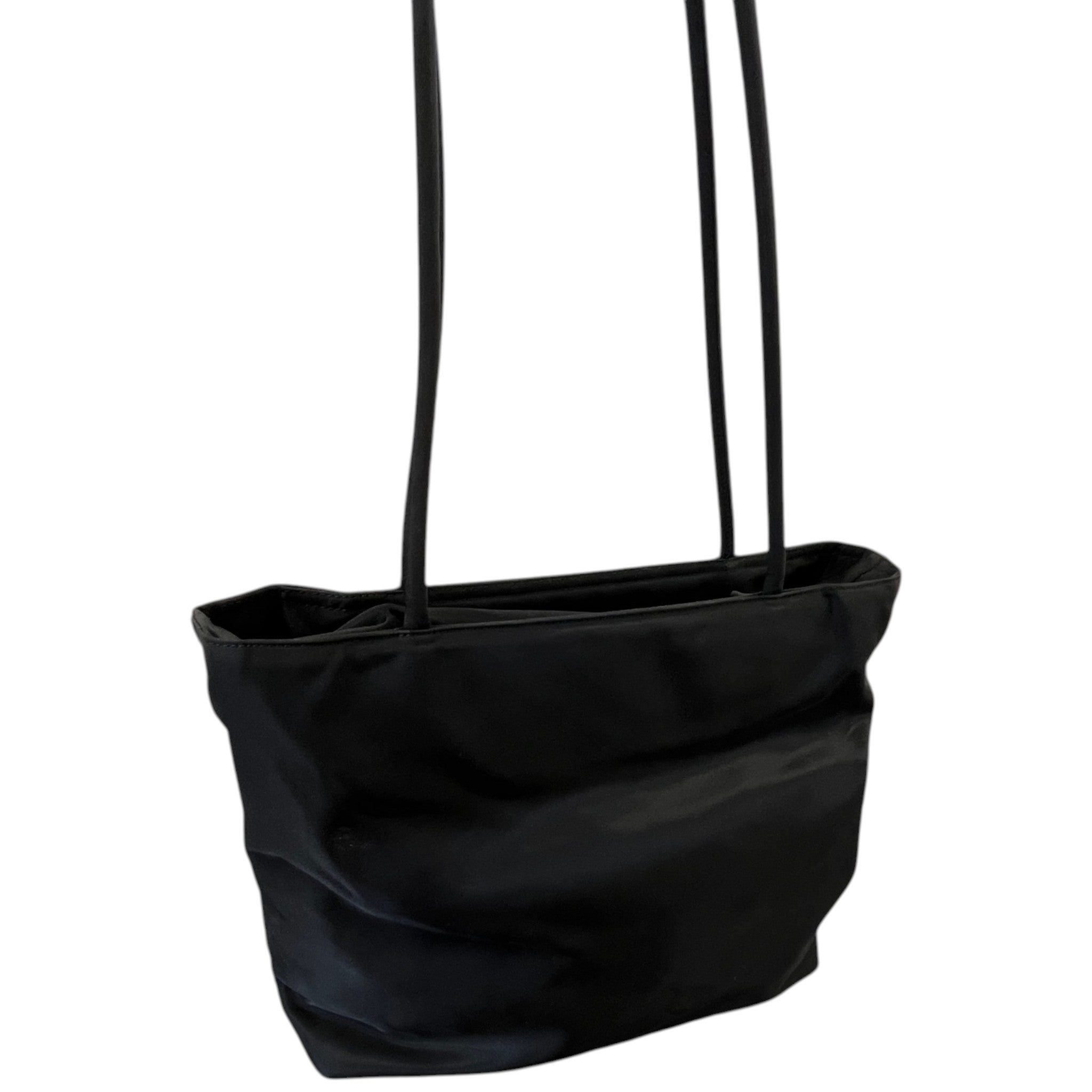 Women's Re-Nylon Plaque Logo Tote Bag Black