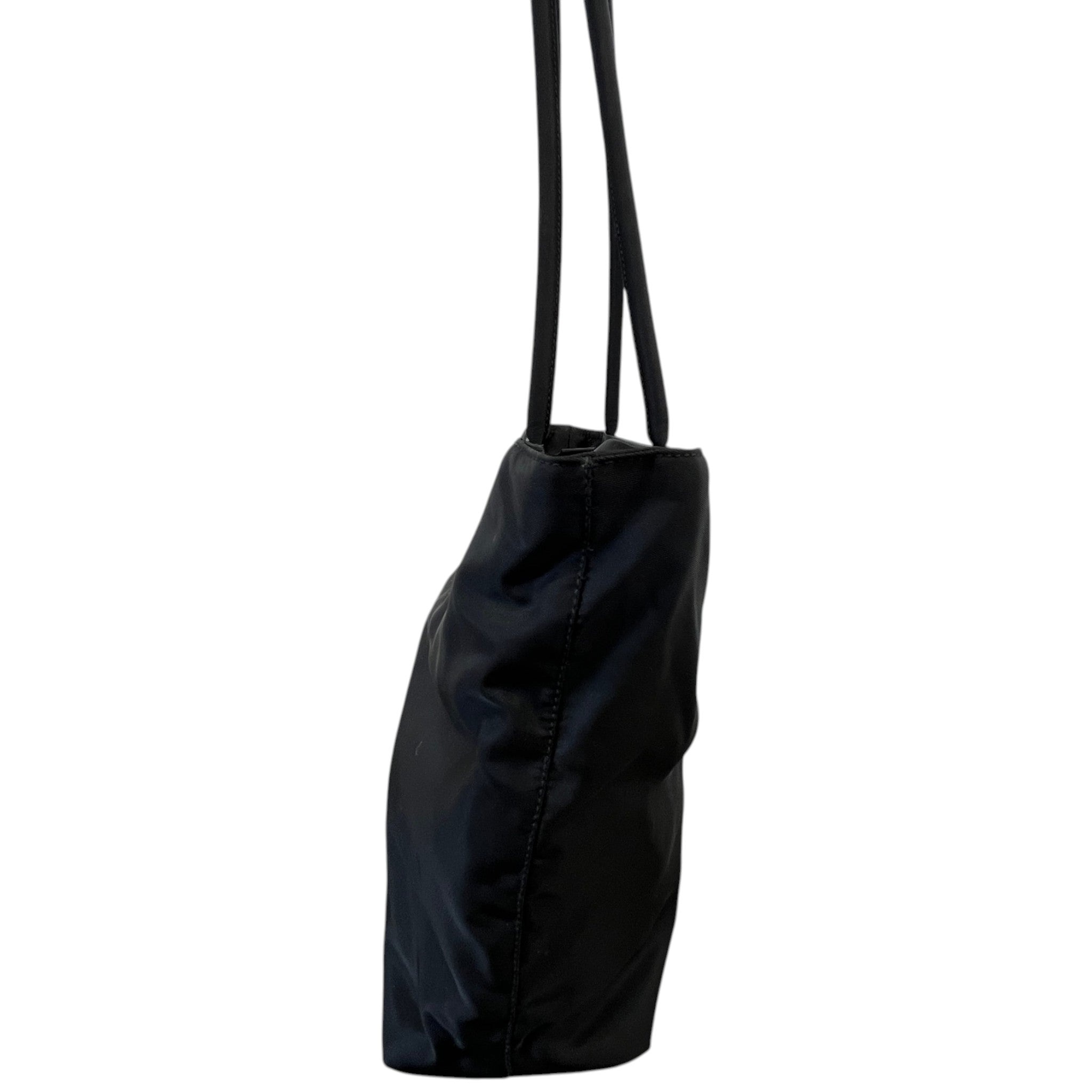 Women's Re-Nylon Plaque Logo Tote Bag Black