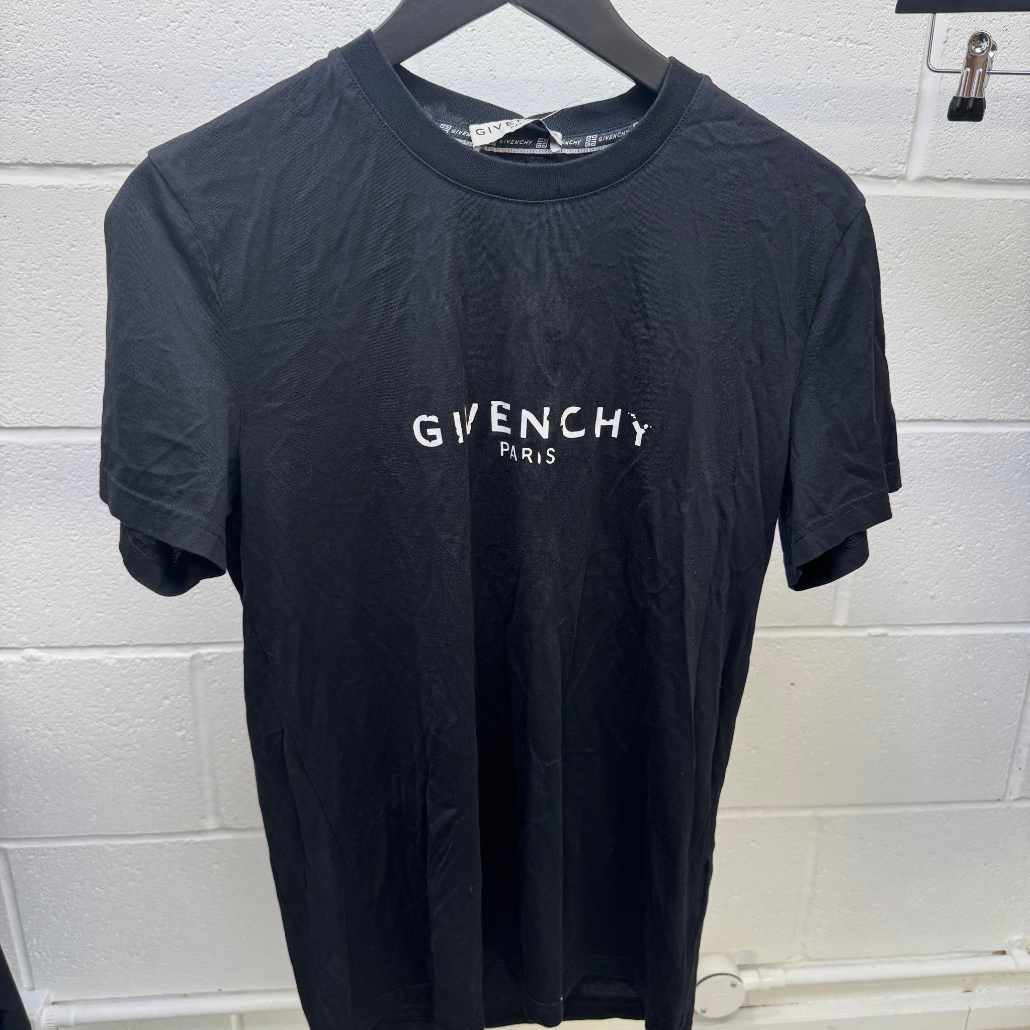 Men's Logo Print T-Shirt Black Size S