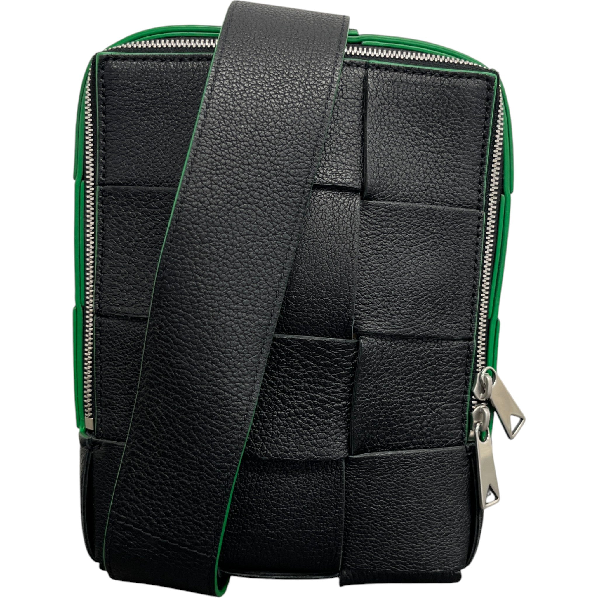 Men's Intrecciato Messenger Bag Black