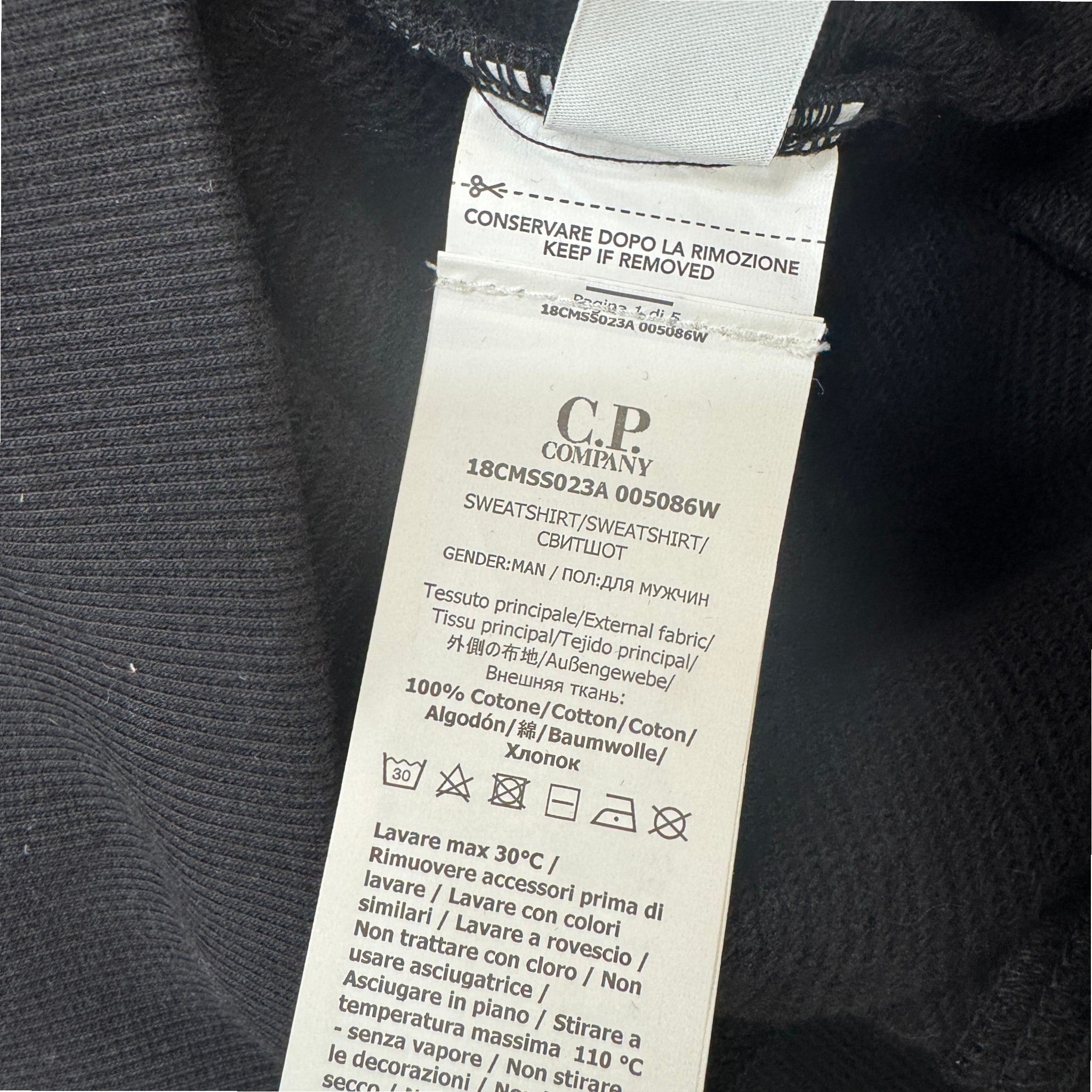 Men's Lens Sweatshirt Black Size L