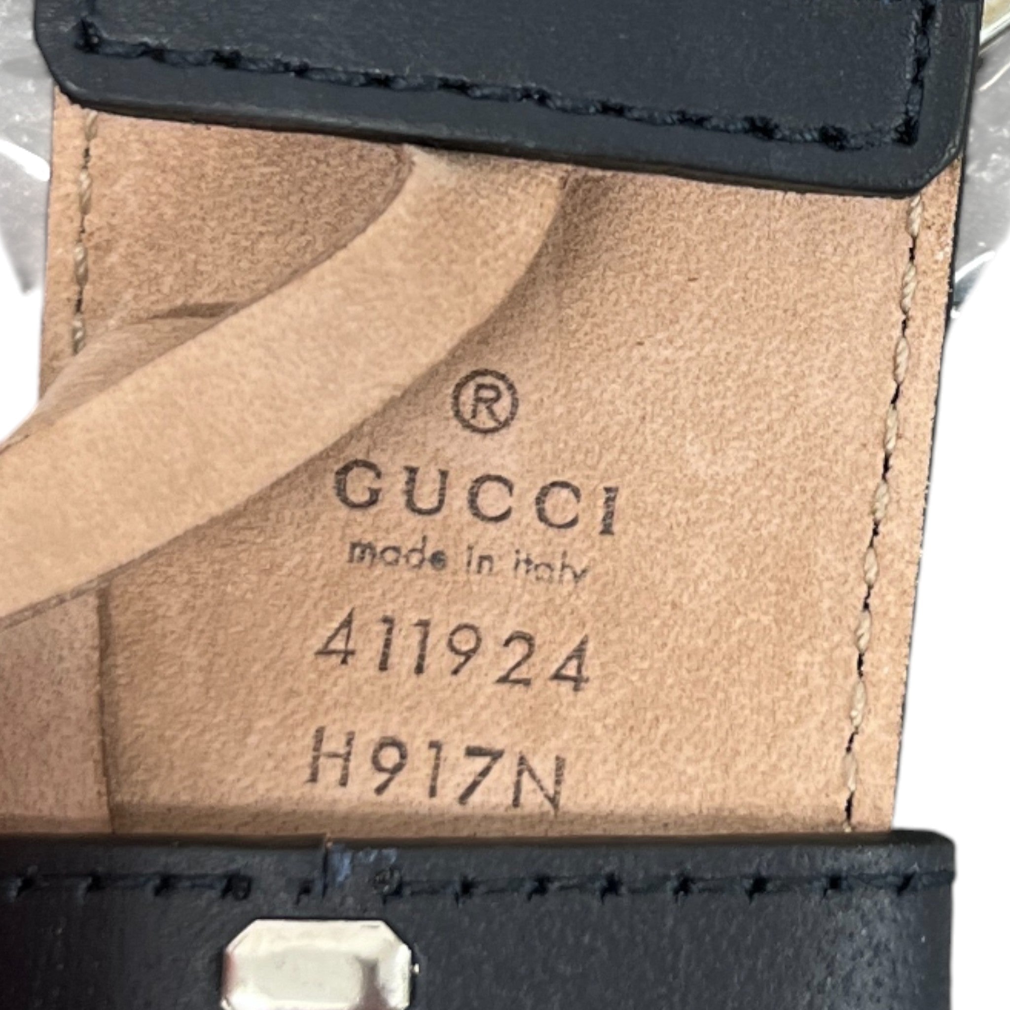 Women's Interlocking G Web Belt Navy Size 75CM / UK 6