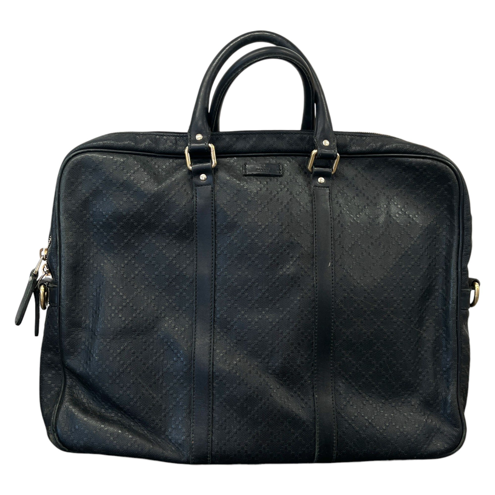 Men's Diamante Plaque Logo Bag Black