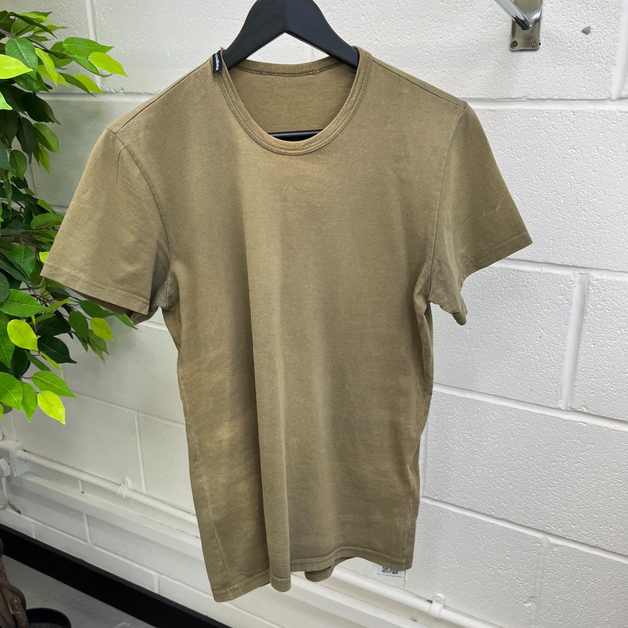 Men's Printed Logo T-Shirt Khaki Size S