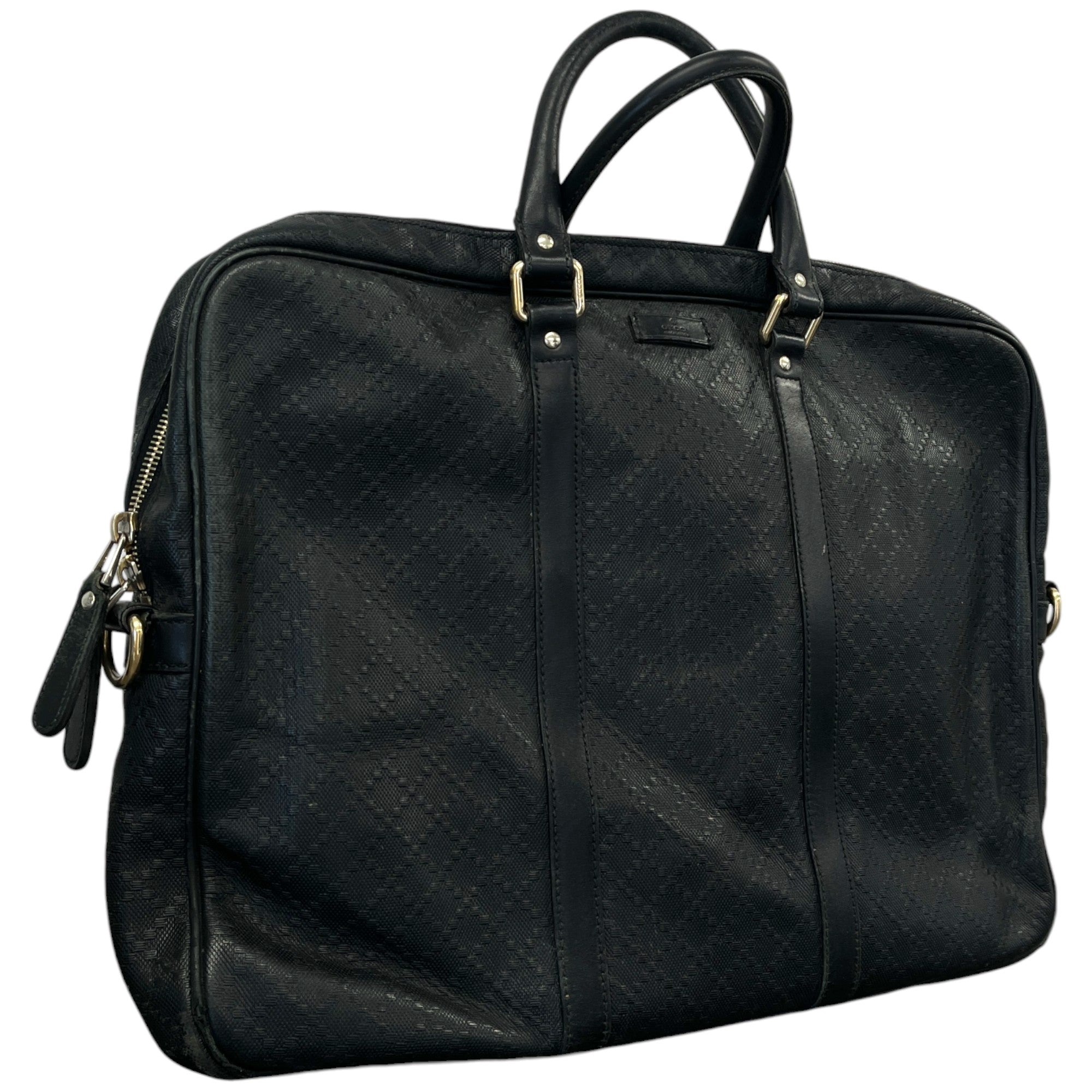 Men's Diamante Plaque Logo Bag Black