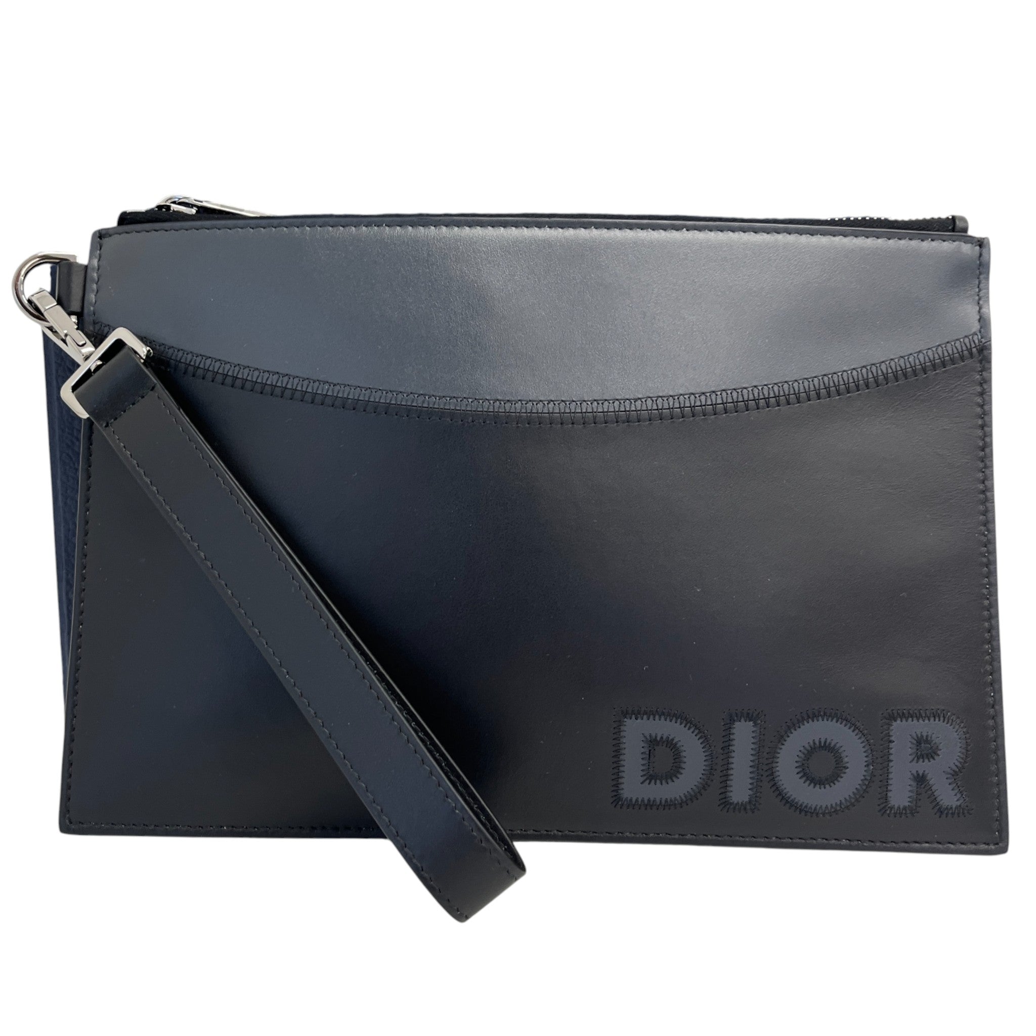 Men's Embroidered Logo Pouch Black