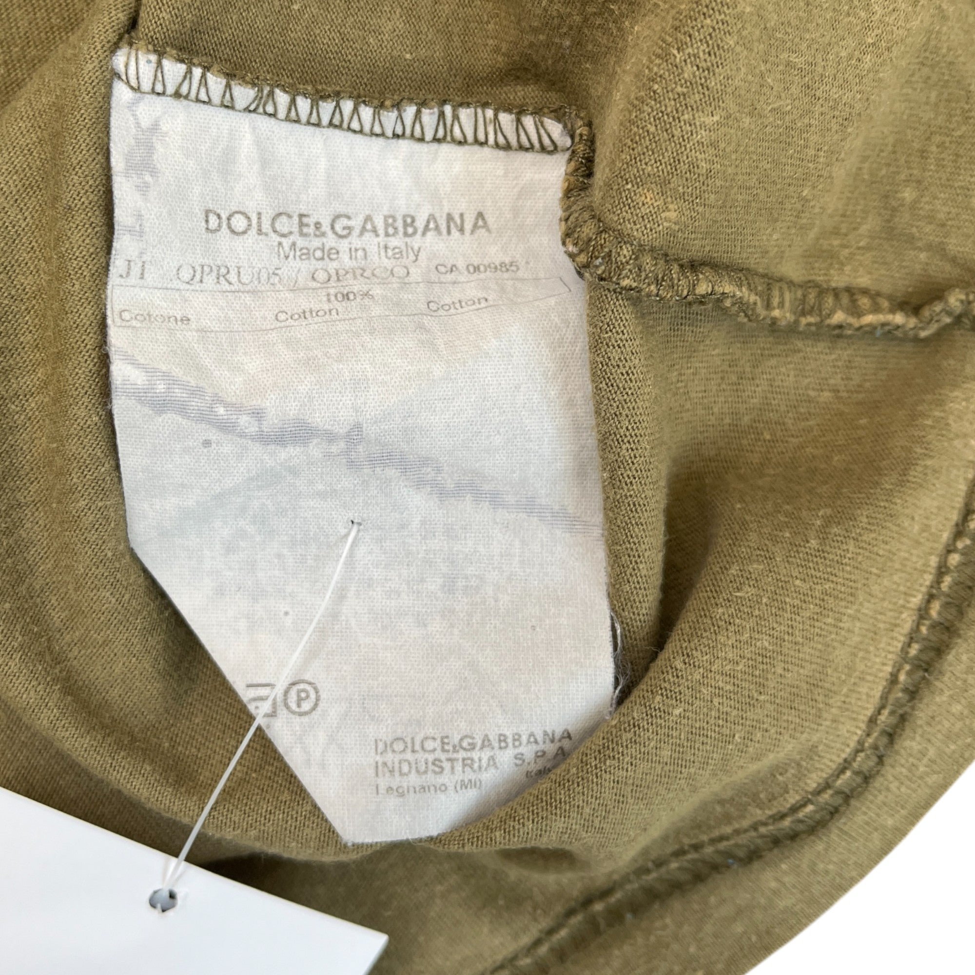 Men's Printed Logo T-Shirt Khaki Size S