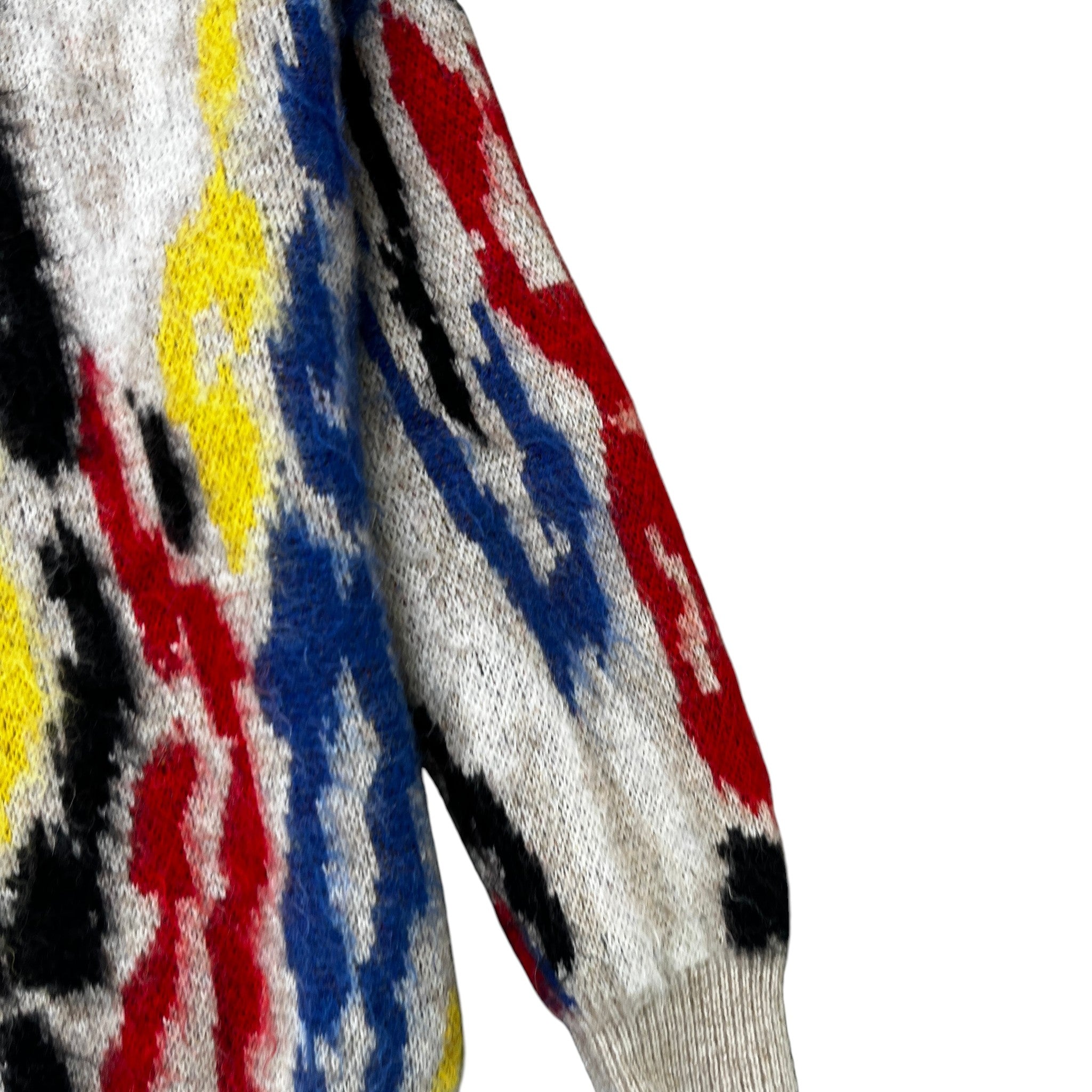 Men's Leopard Jacquard Jumper Multi-Coloured Size M